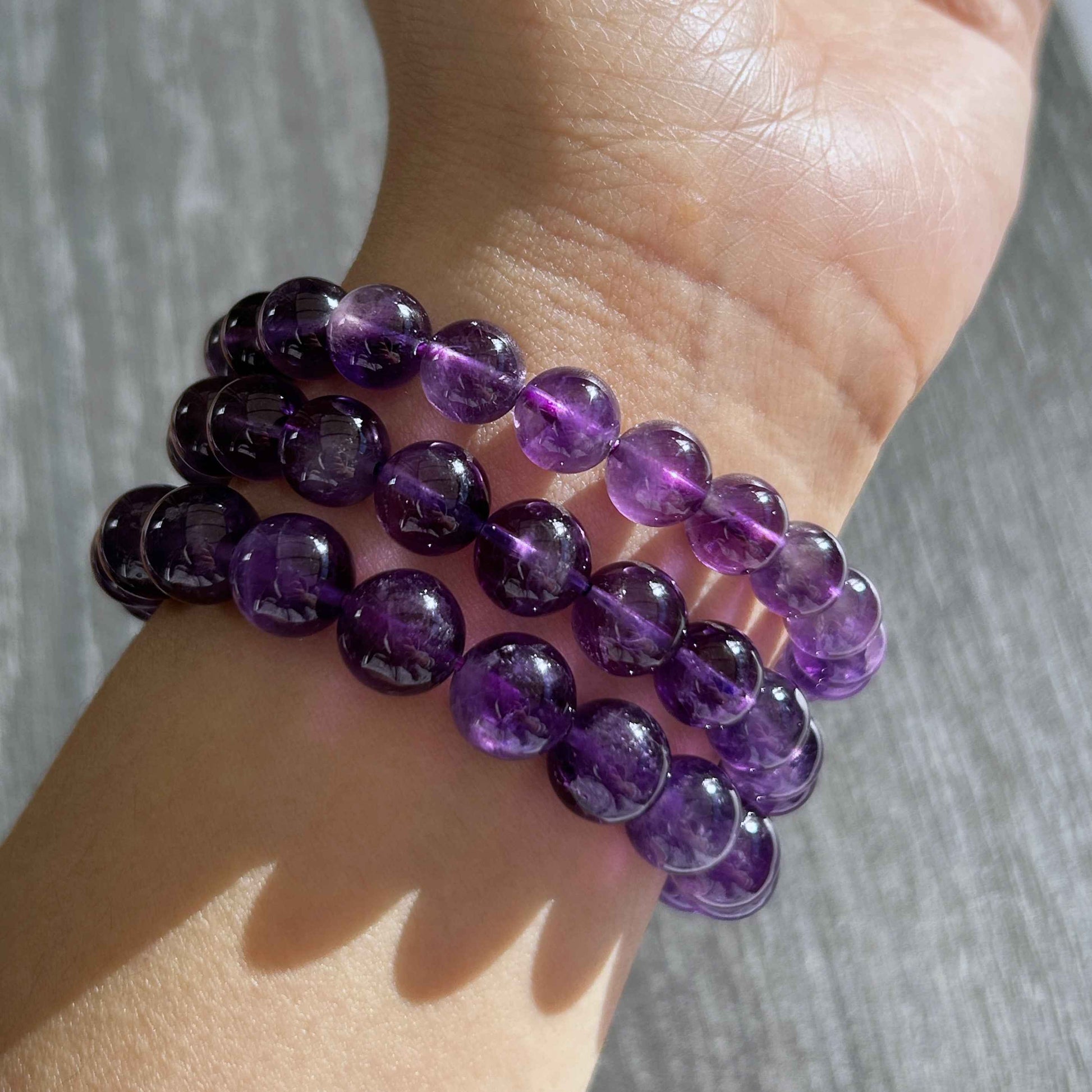 High Quality Amethyst Bracelet in 8 to 10MM | Birthstone of Feb