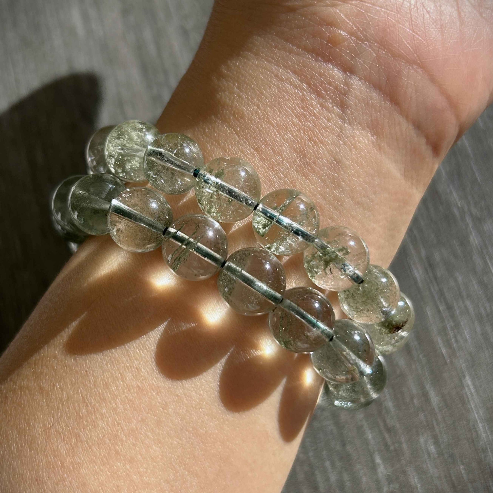 High Quality Green Garden Quartz Bracelet in 10 to 11MM