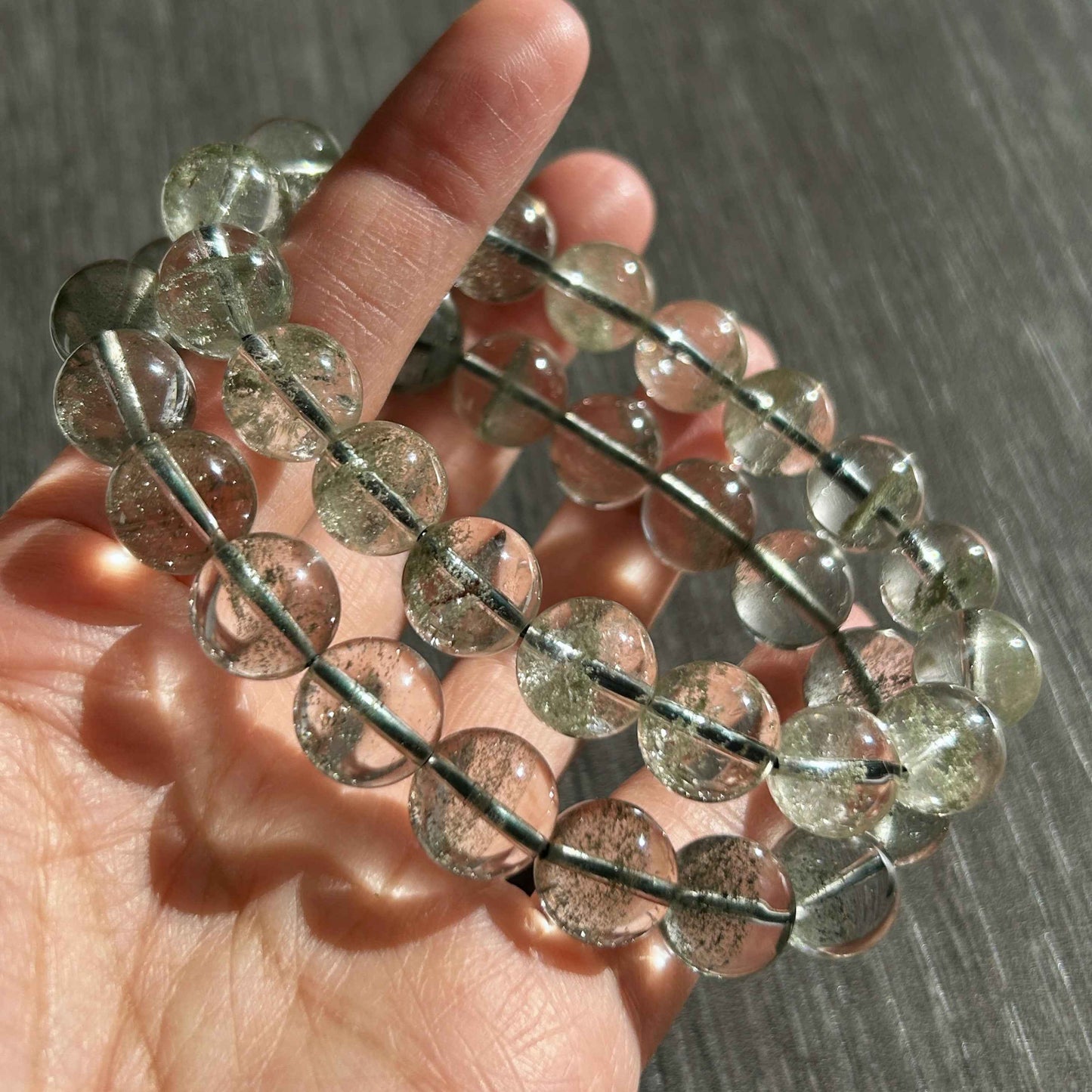 High Quality Green Garden Quartz Bracelet in 10 to 11MM