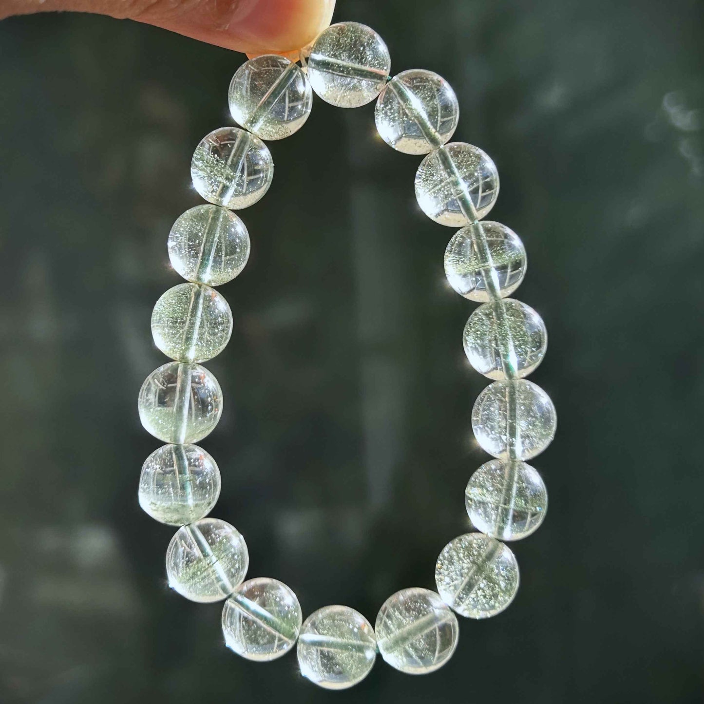 High Quality Green Garden Quartz Bracelet in 10 to 11MM