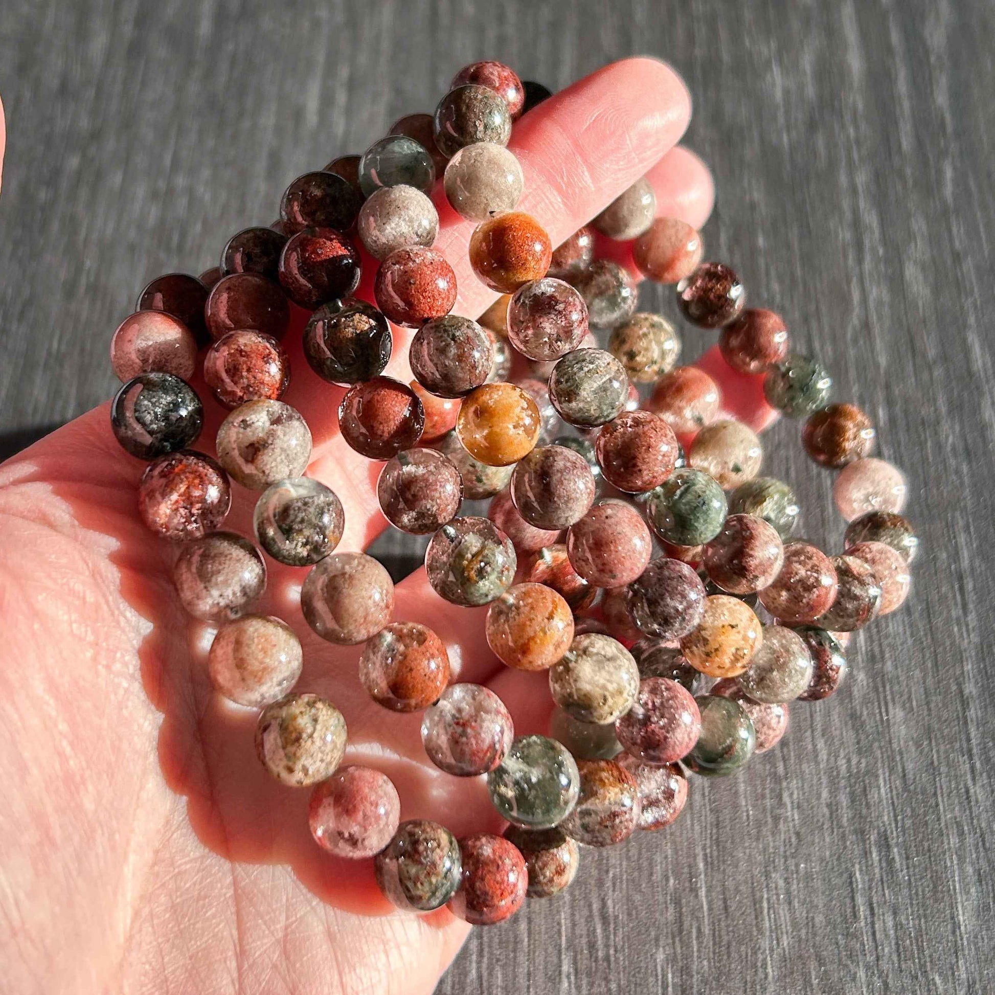 Garden Quartz Phantom Quartz Bracelet in 8 to 9MM