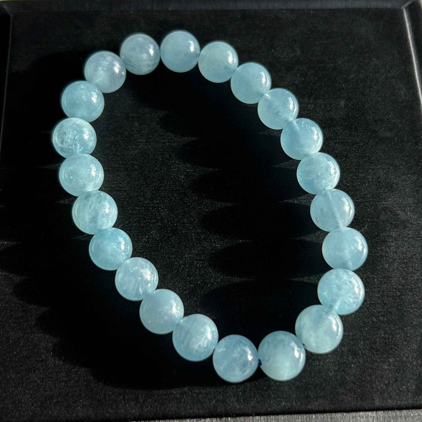 Natural Aquamarine Bracelet in 8 to 10MM | Birthstone of March