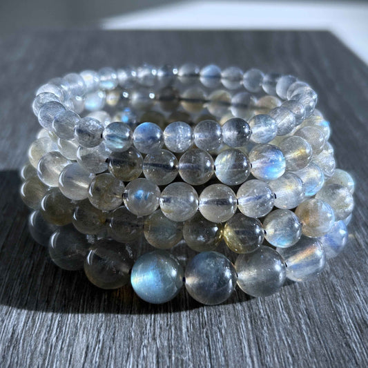 Natural Labradorite Bracelet in 6 to 11MM