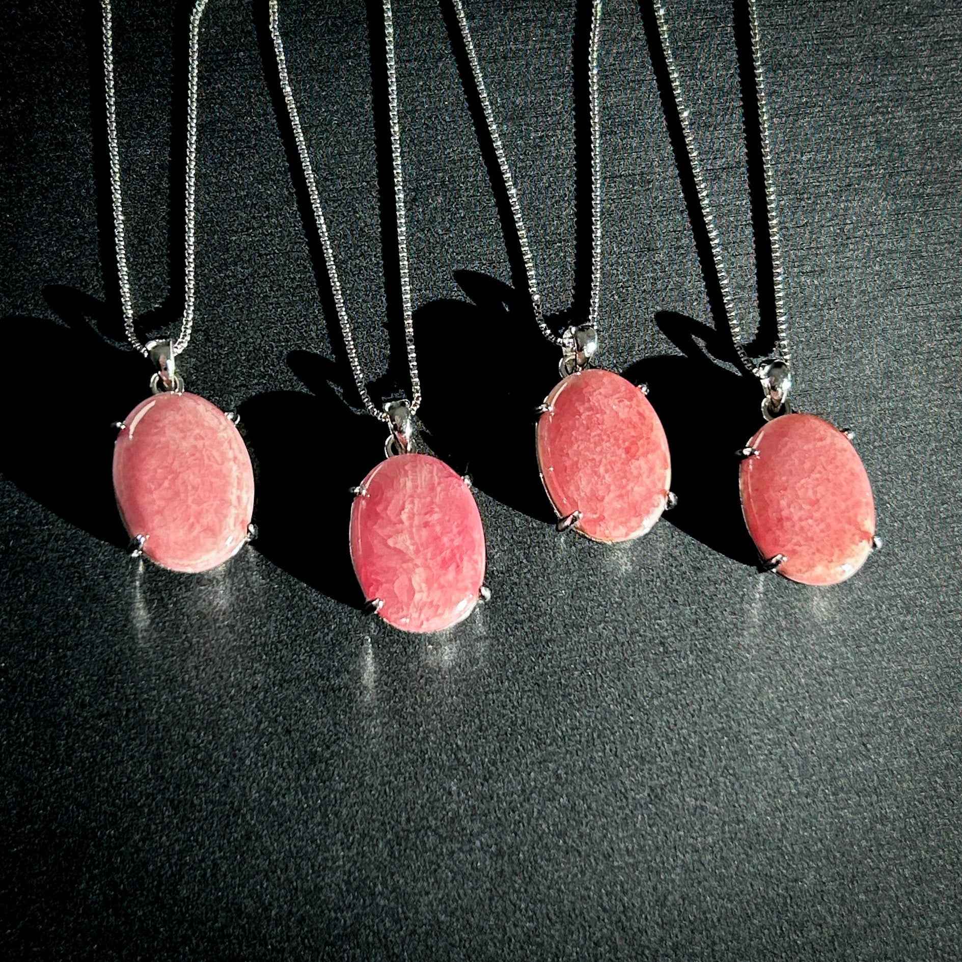 High Quality Rhodochrosite 925 Sterling Silver Pendant (chain excluded)