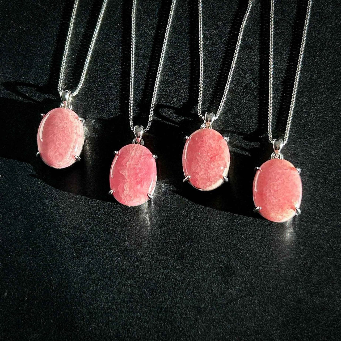 High Quality Rhodochrosite 925 Sterling Silver Pendant (chain excluded)