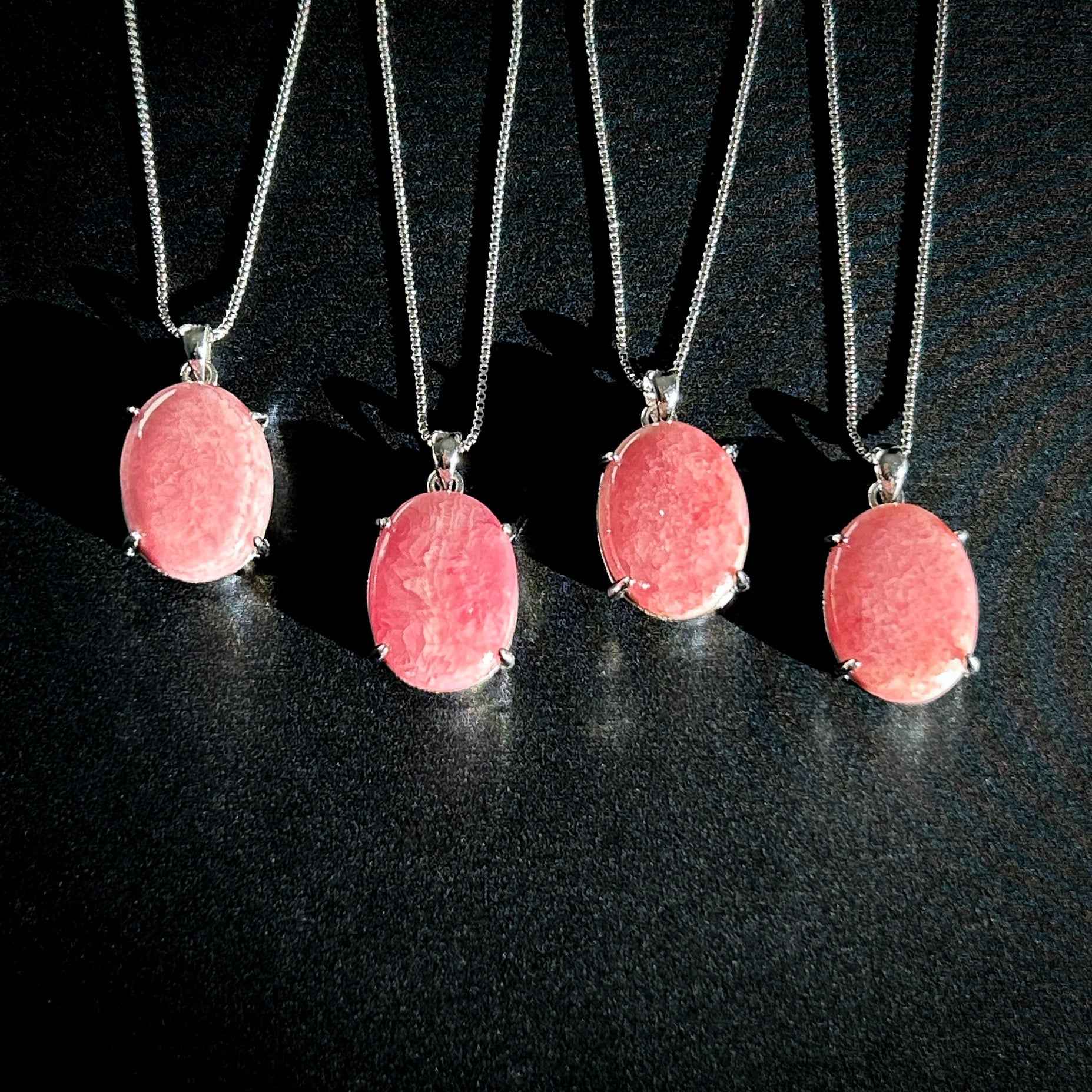 High Quality Rhodochrosite 925 Sterling Silver Pendant (chain excluded)