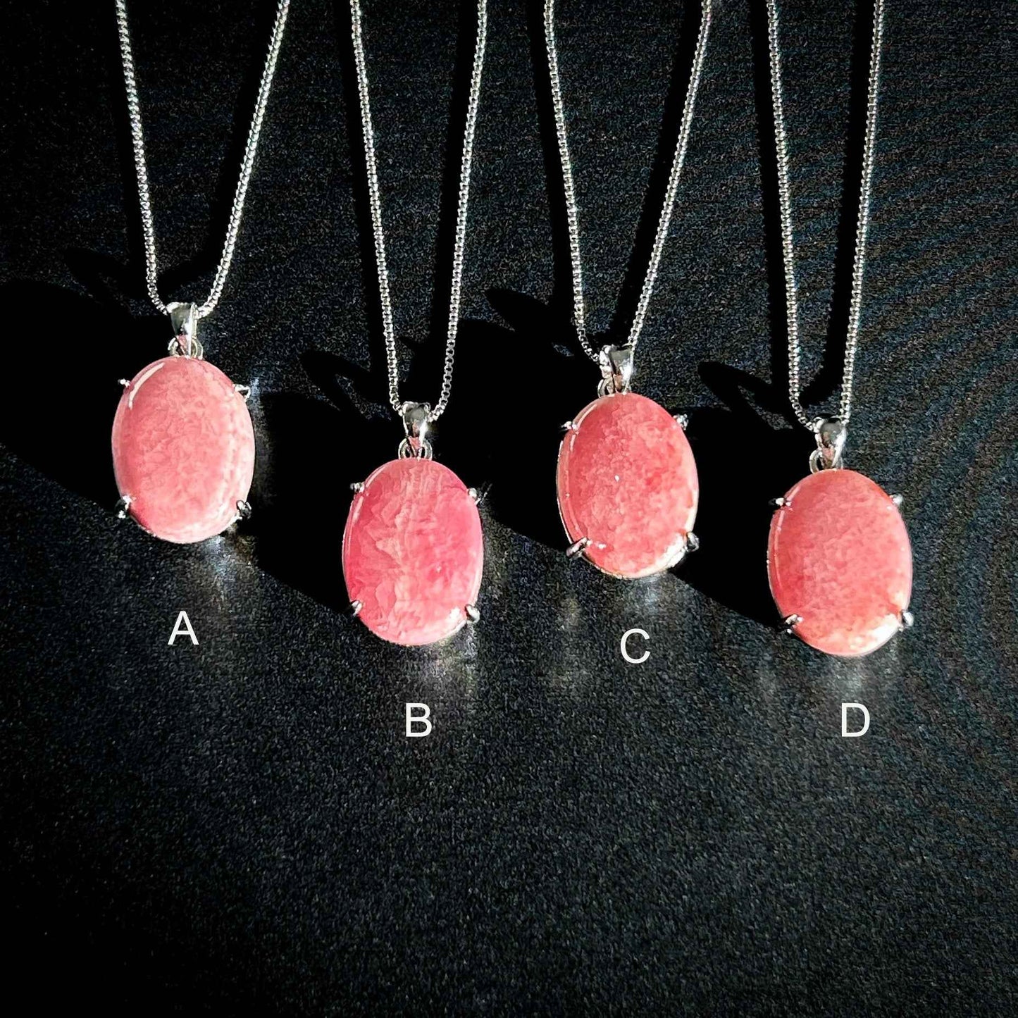 High Quality Rhodochrosite 925 Sterling Silver Pendant (chain excluded)