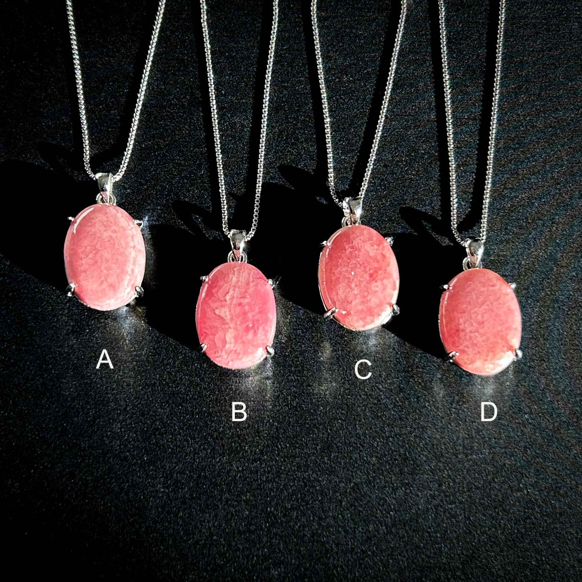 High Quality Rhodochrosite 925 Sterling Silver Pendant (chain excluded)