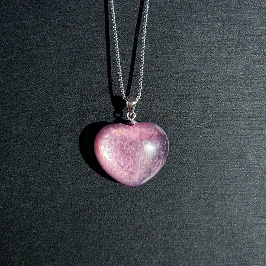 High Quality Lepidolite 925 Sterling Silver Pendant (chain excluded)