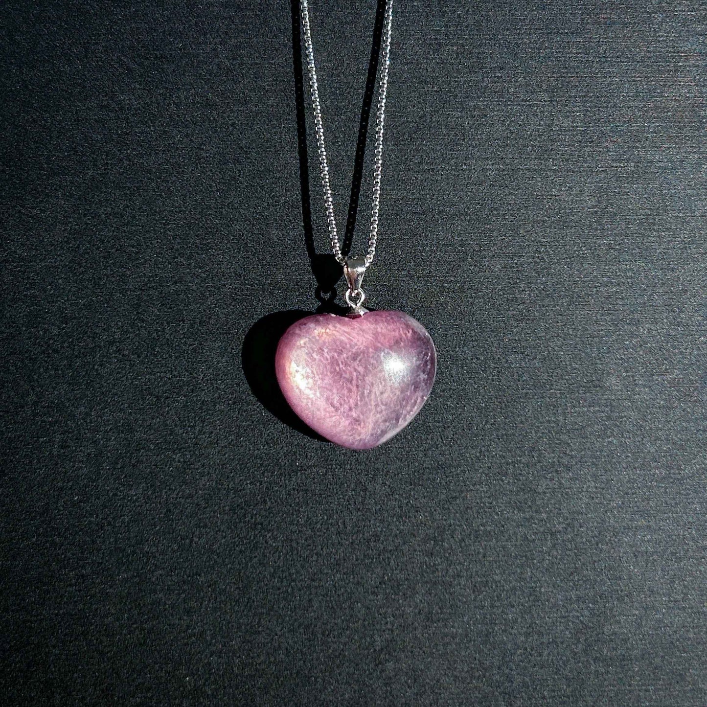 High Quality Lepidolite 925 Sterling Silver Pendant (chain excluded)