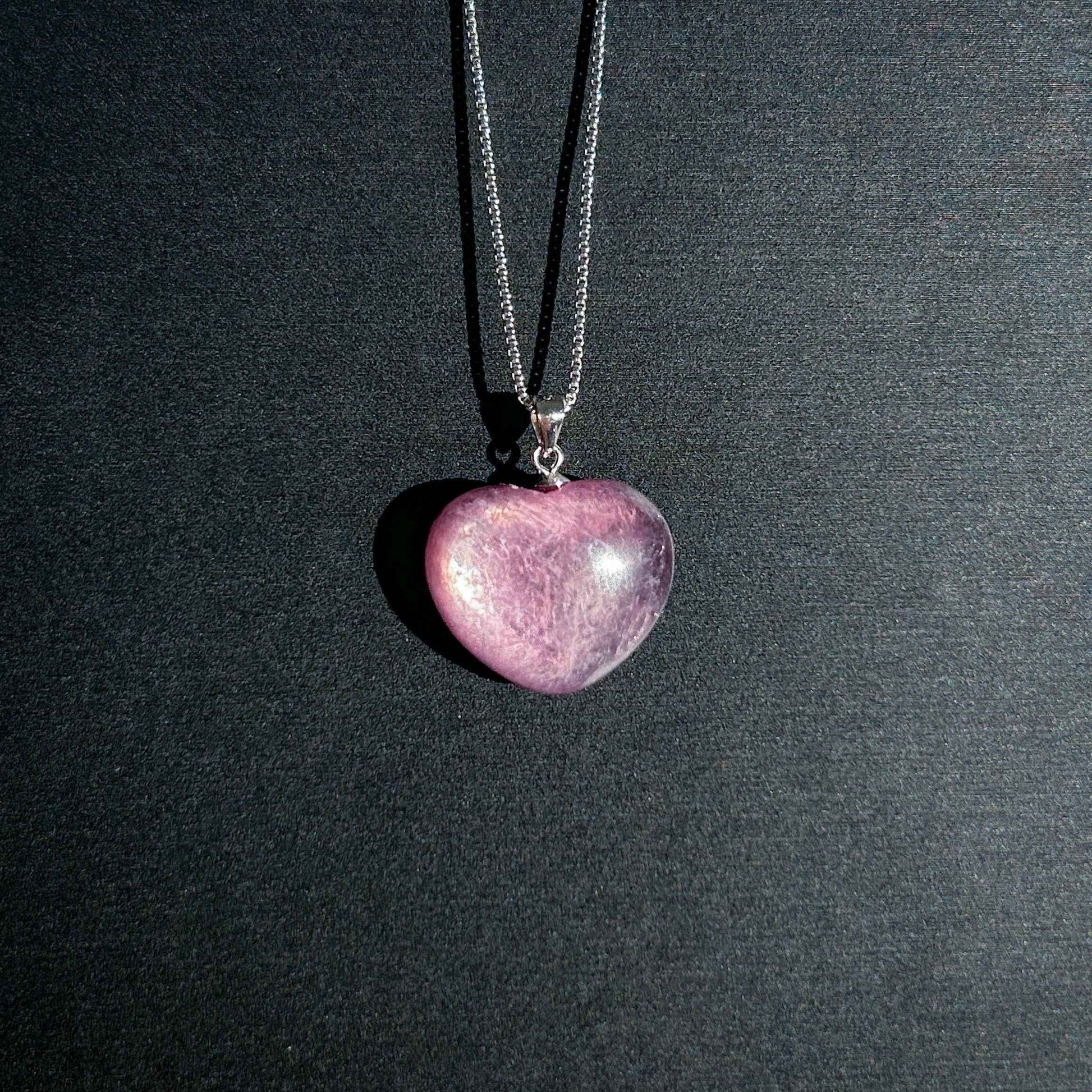 High Quality Lepidolite 925 Sterling Silver Pendant (chain excluded)