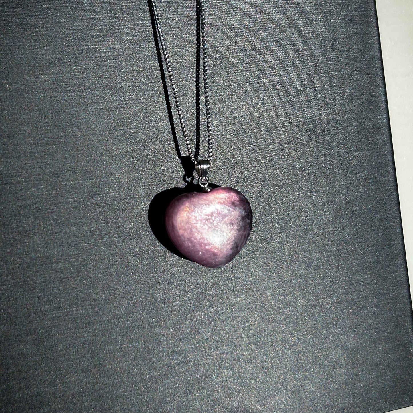 High Quality Lepidolite 925 Sterling Silver Pendant (chain excluded)