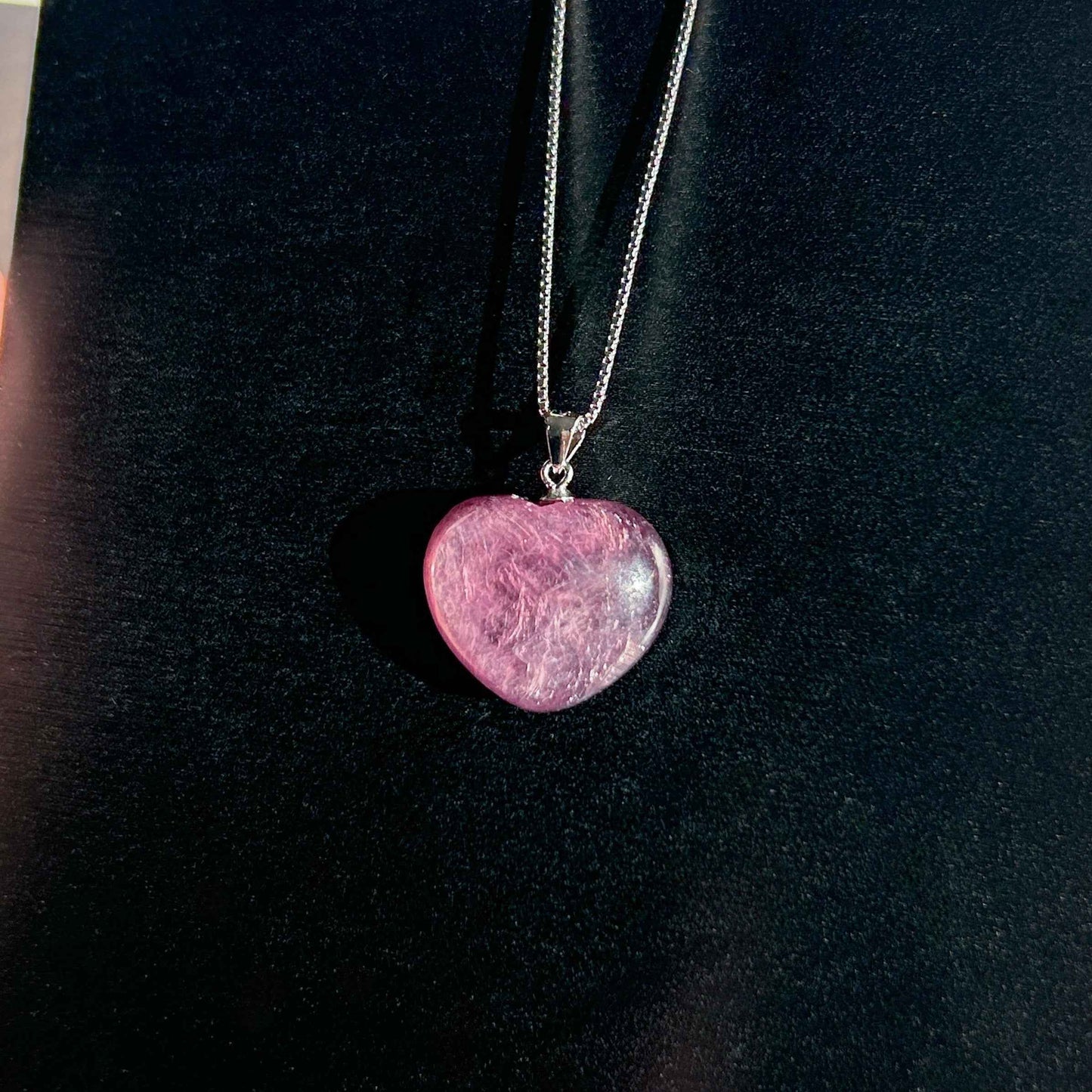 High Quality Lepidolite 925 Sterling Silver Pendant (chain excluded)