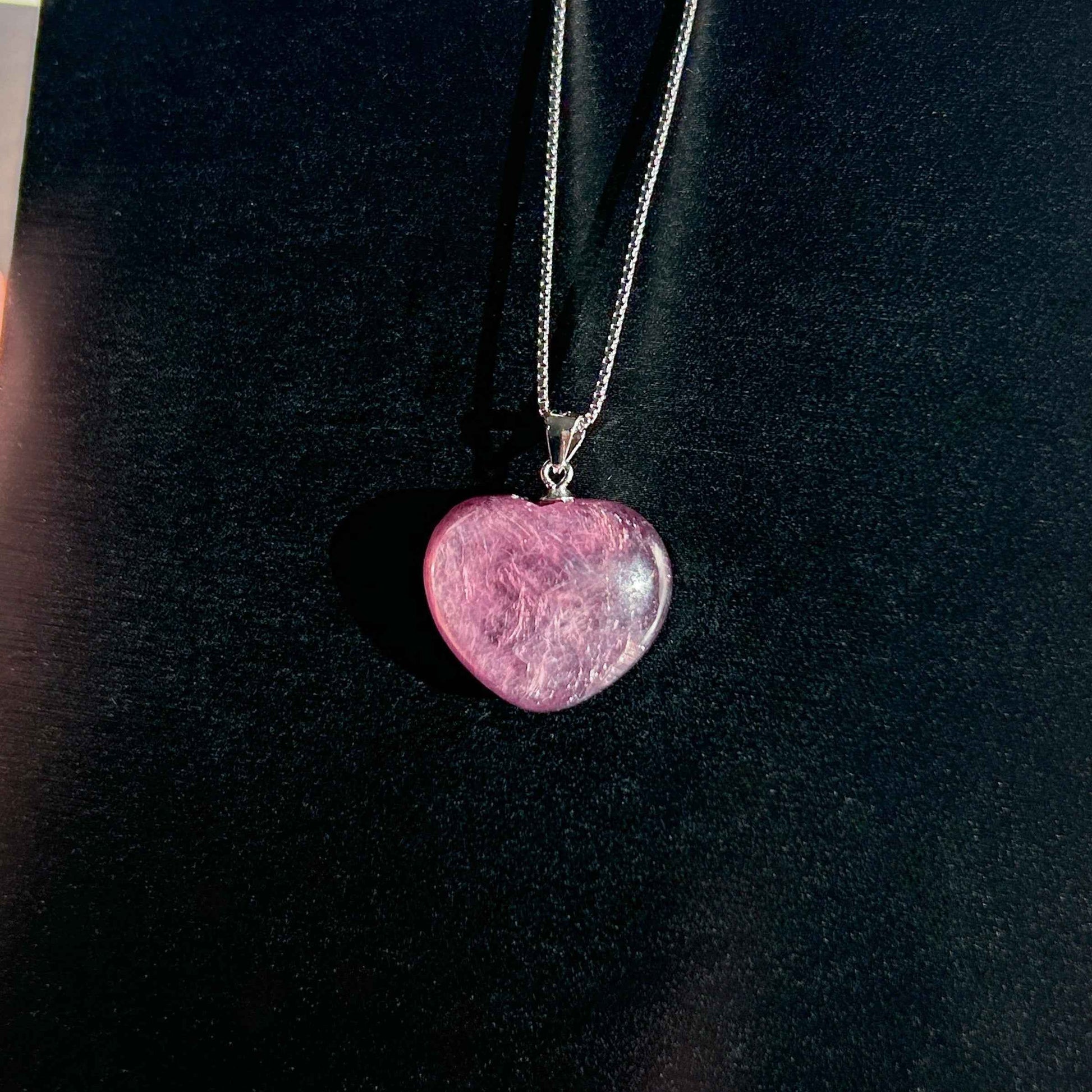 High Quality Lepidolite 925 Sterling Silver Pendant (chain excluded)