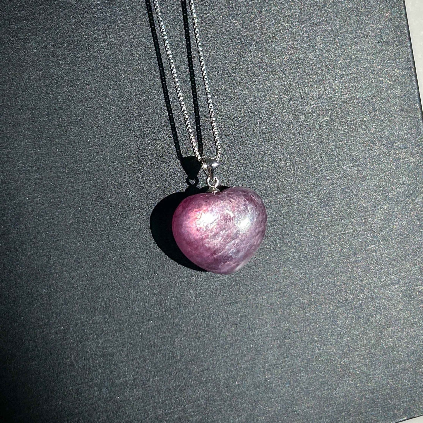 High Quality Lepidolite 925 Sterling Silver Pendant (chain excluded)