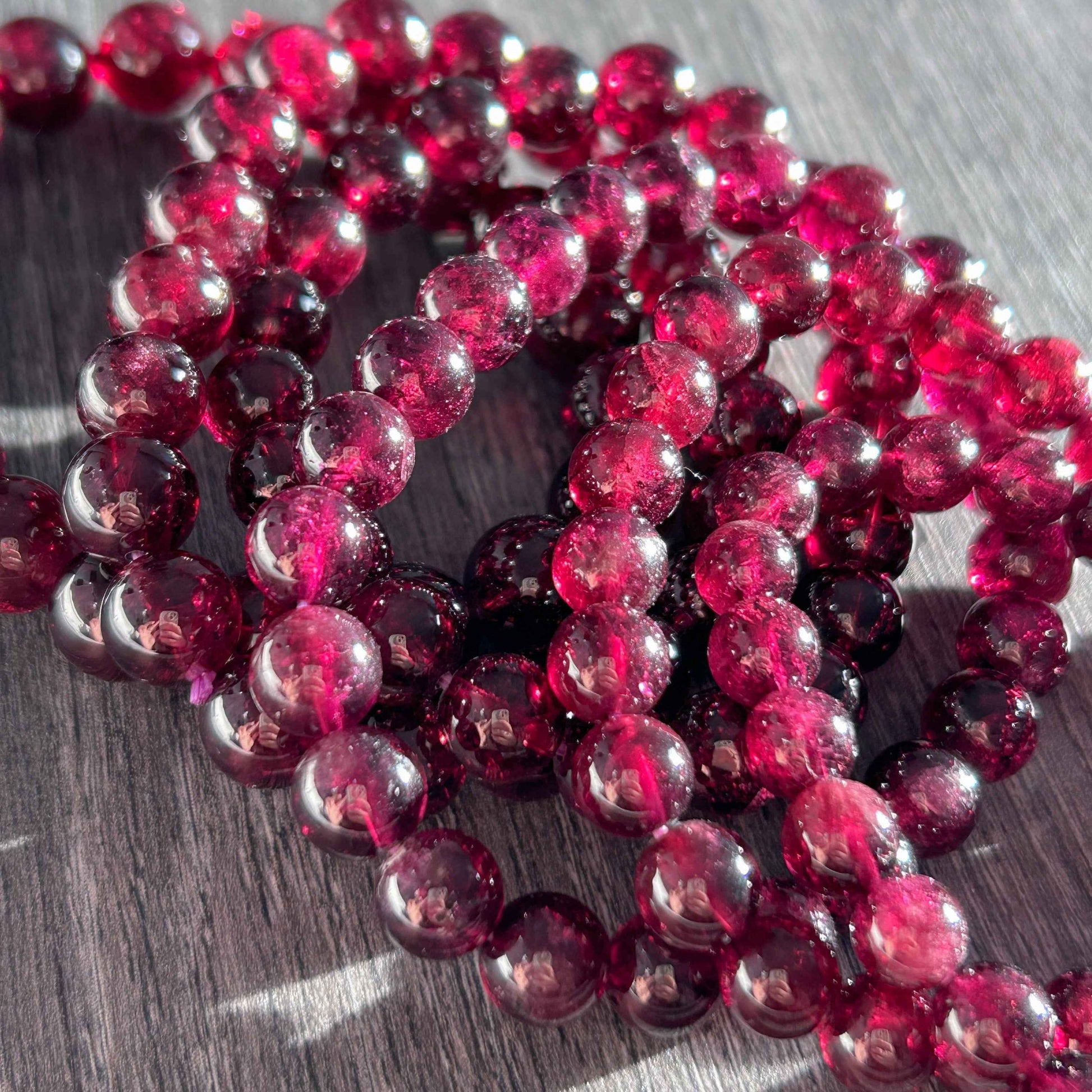 Rare Rhodolite Purple Garnet Bracelet in 7 to 10MM