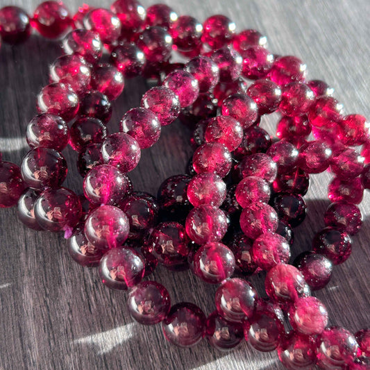 Rare Rhodolite Purple Garnet Bracelet in 7 to 10MM