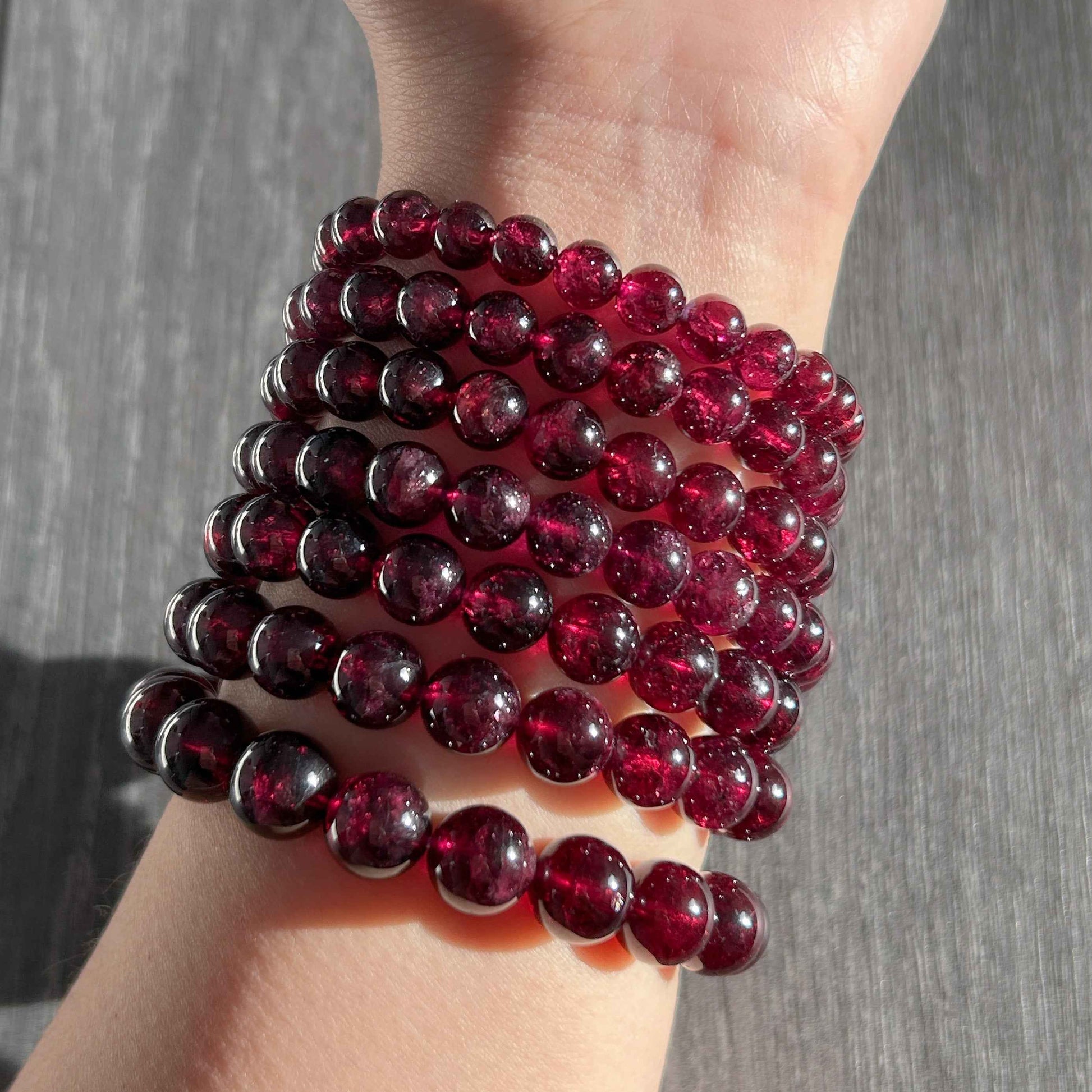 Rare Rhodolite Purple Garnet Bracelet in 7 to 10MM