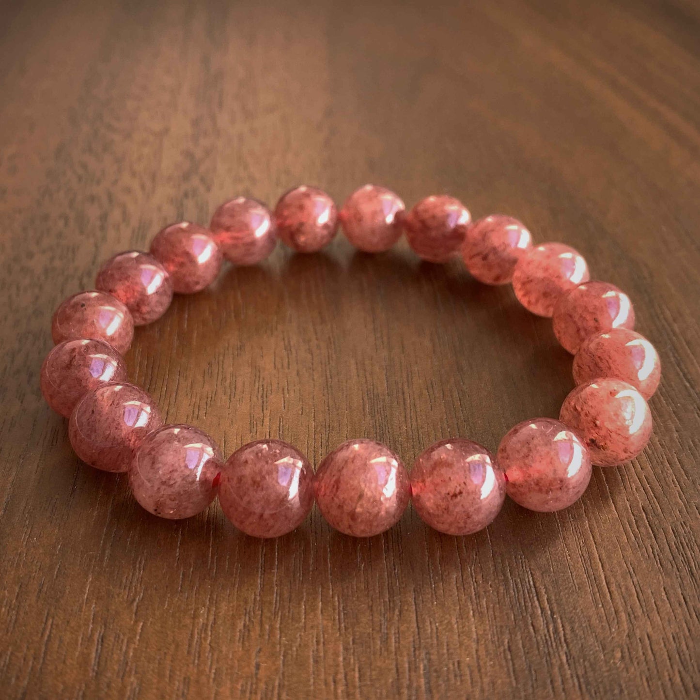 Natural Strawberry Quartz Bracelet in 6 to 10MM