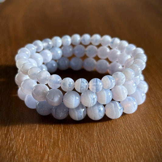 Blue Lace Agate Bracelet in 6 to 8MM