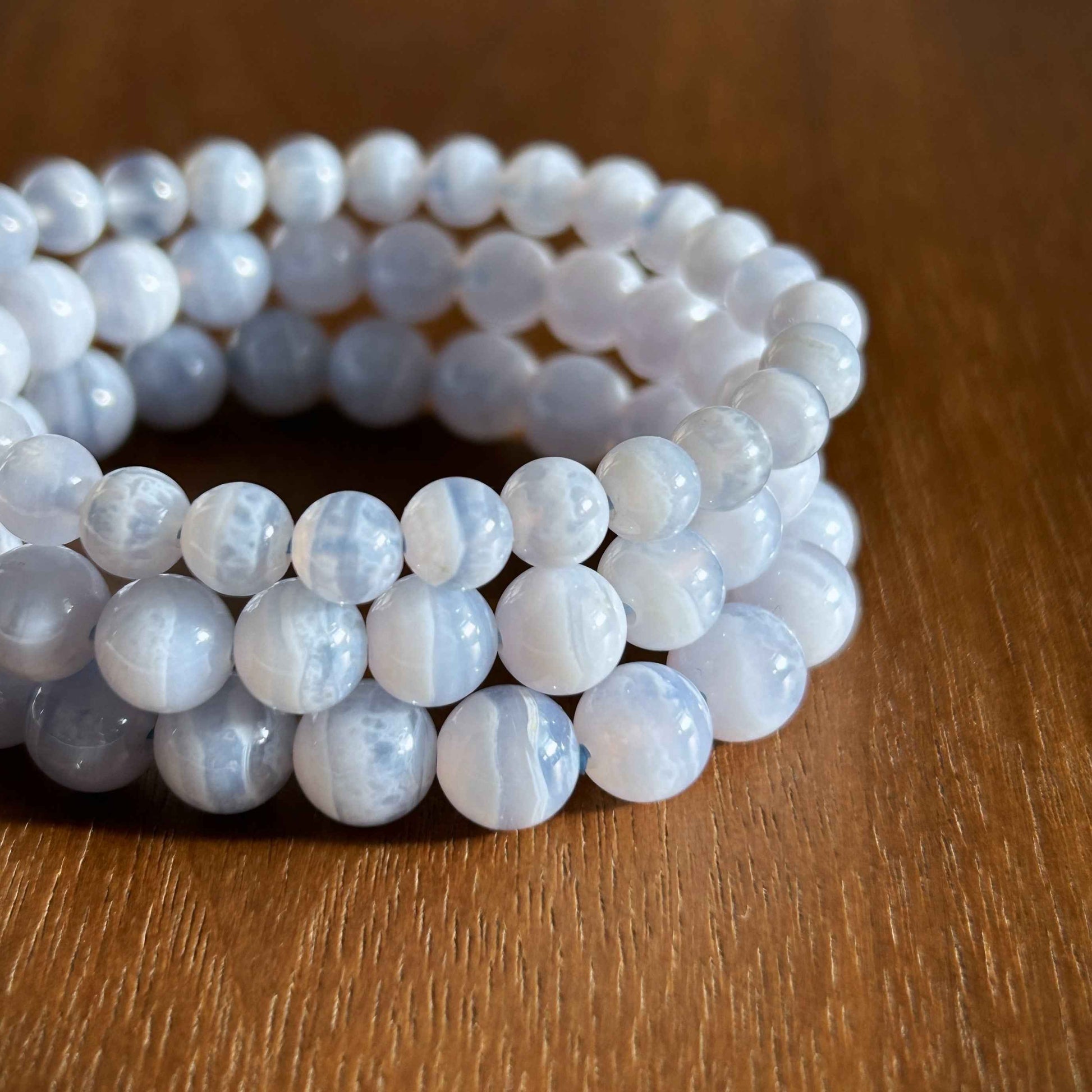 Blue Lace Agate Bracelet in 6 to 8MM