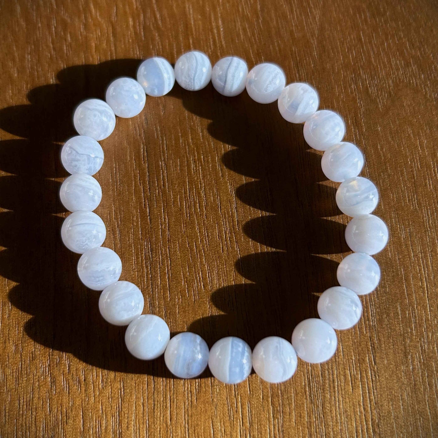 Blue Lace Agate Bracelet in 6 to 8MM