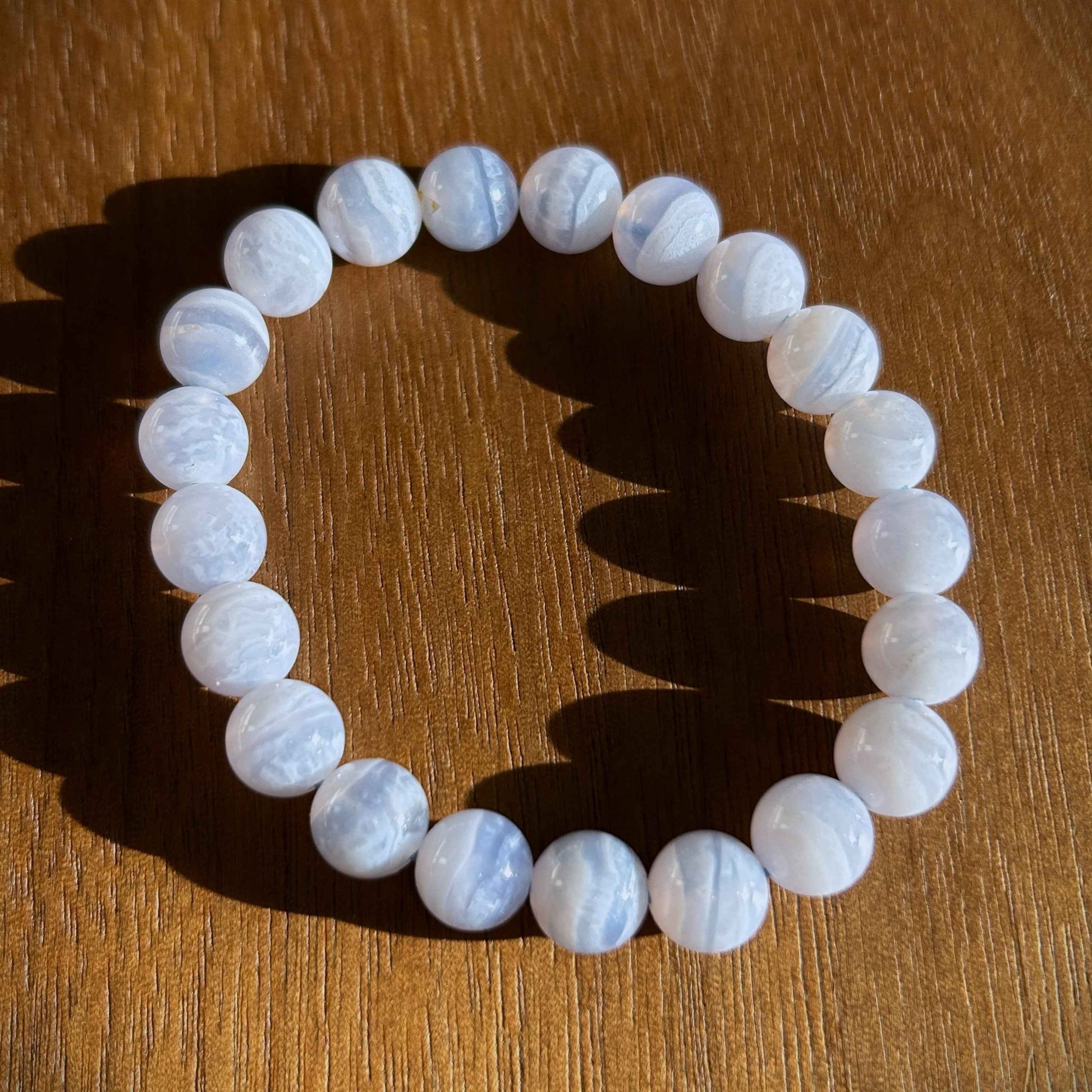 Blue Lace Agate Bracelet in 6 to 8MM