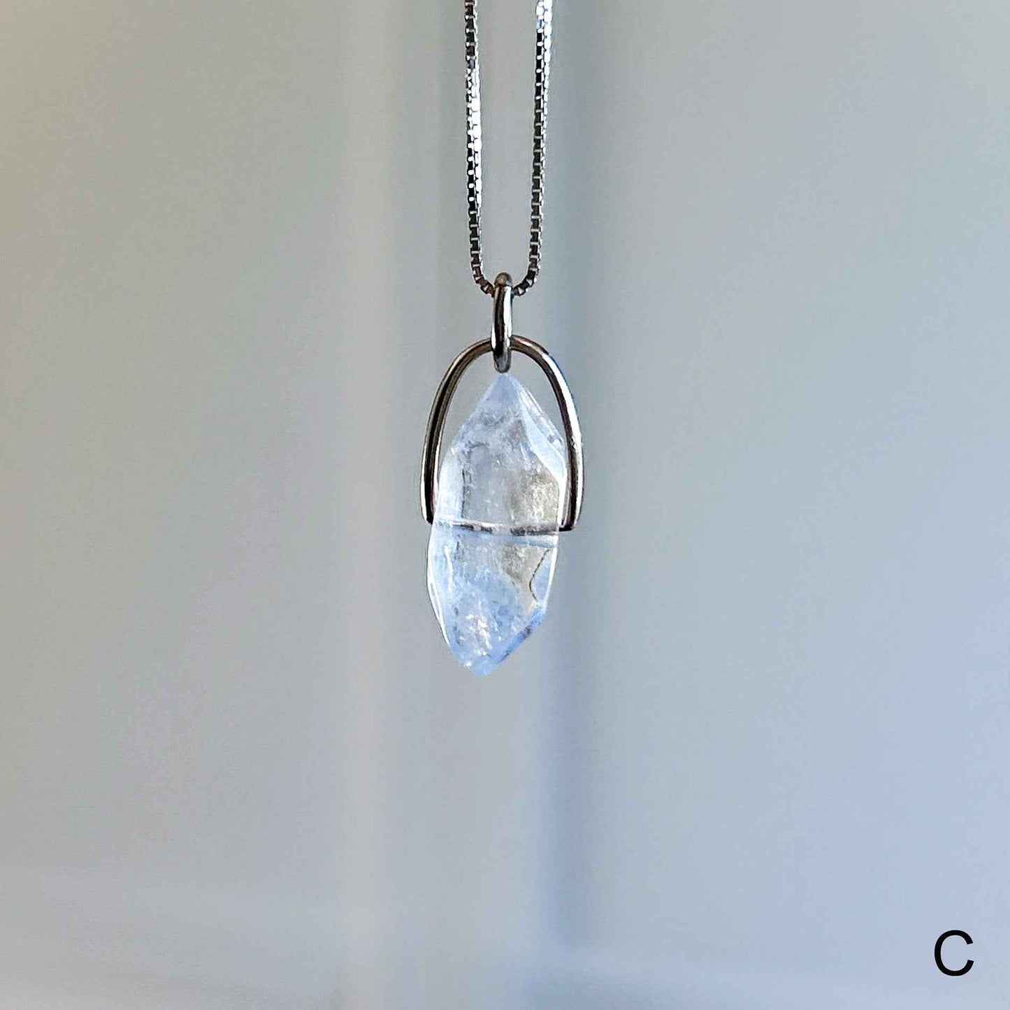 Rare Natural Faceted Dumortierite 925 Sterling Silver Pendant (chain excluded)