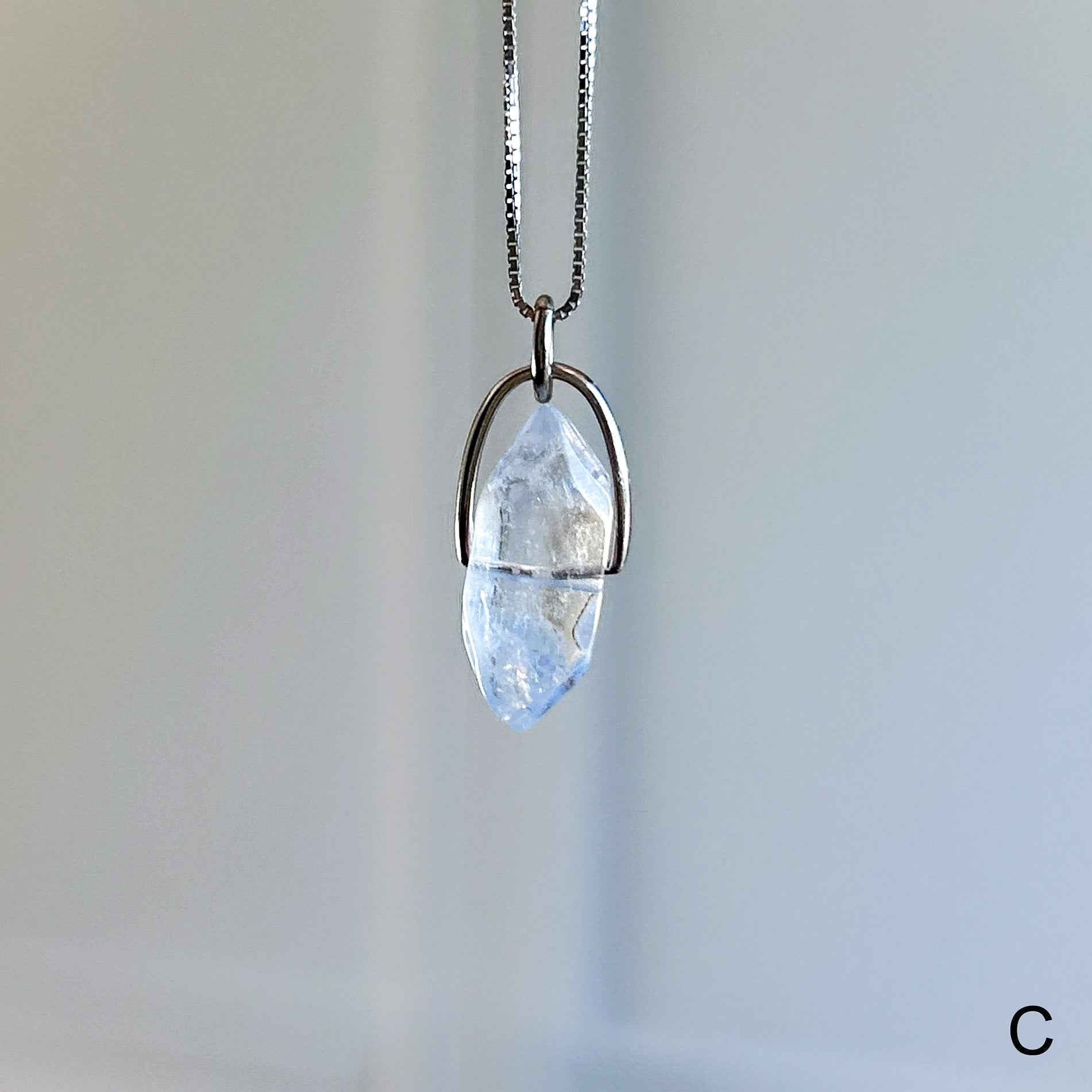 Rare Natural Faceted Dumortierite 925 Sterling Silver Pendant (chain excluded)