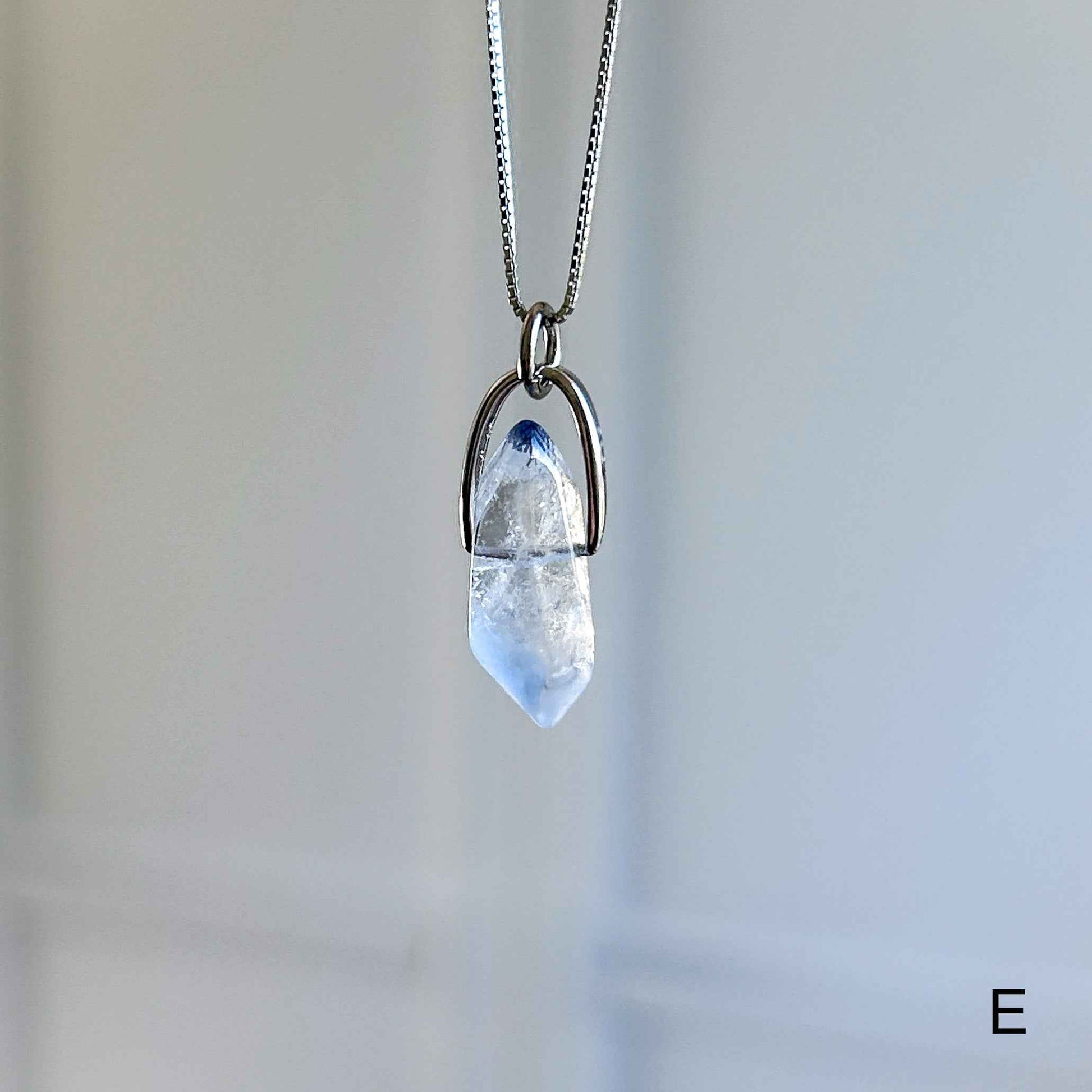 Rare Natural Faceted Dumortierite 925 Sterling Silver Pendant (chain excluded)