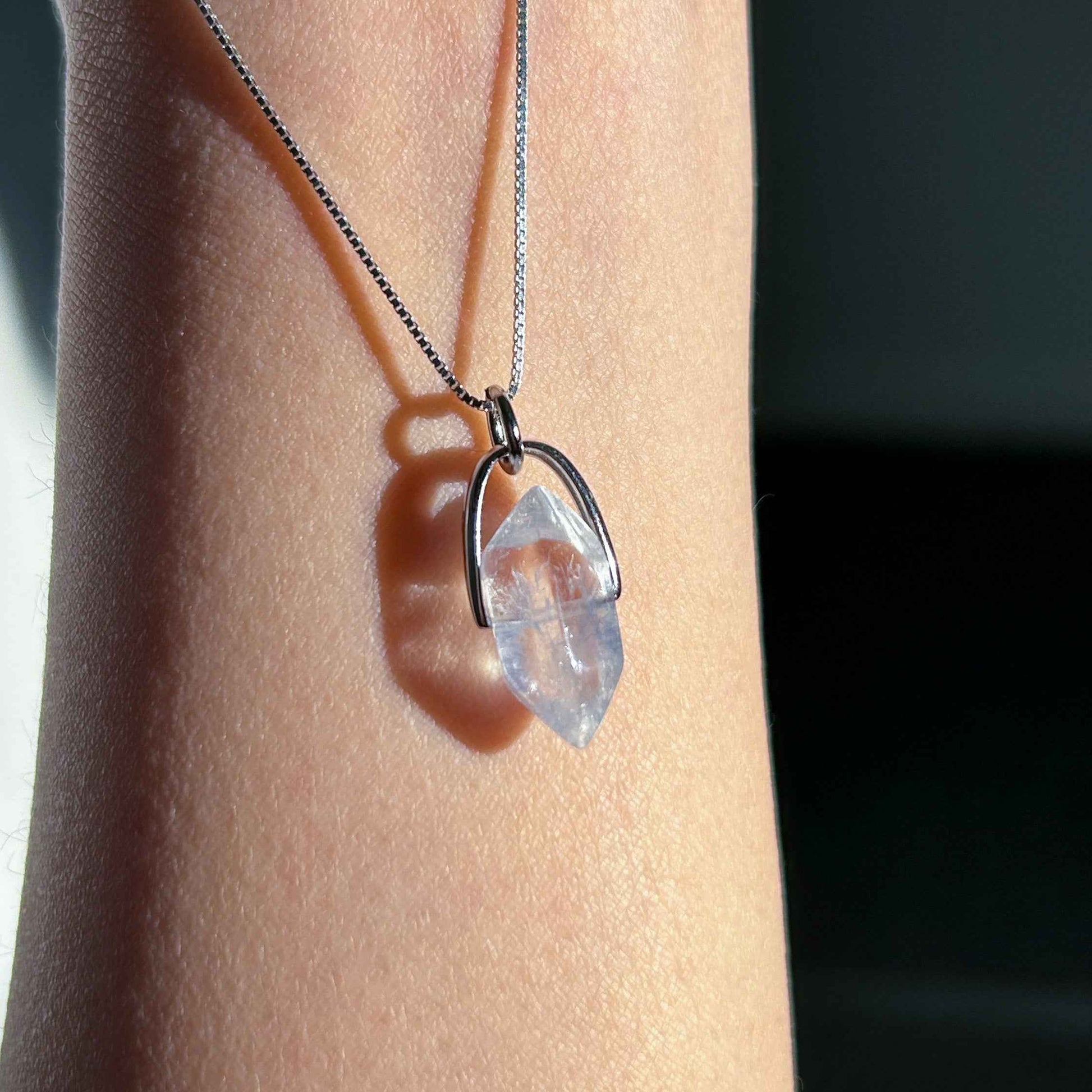 Rare Natural Faceted Dumortierite 925 Sterling Silver Pendant (chain excluded)