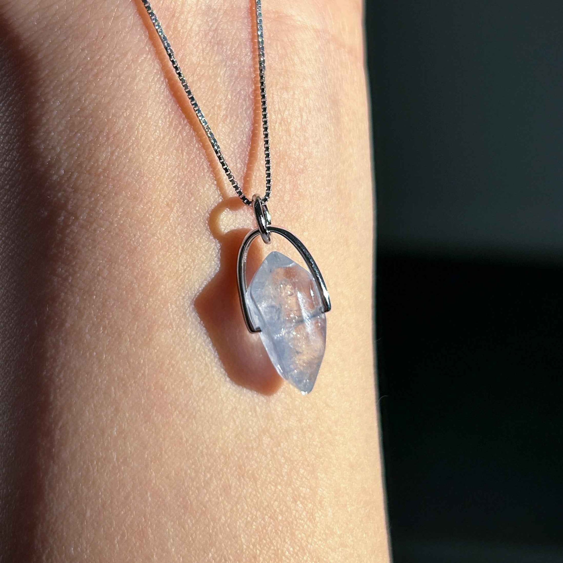 Rare Natural Faceted Dumortierite 925 Sterling Silver Pendant (chain excluded)