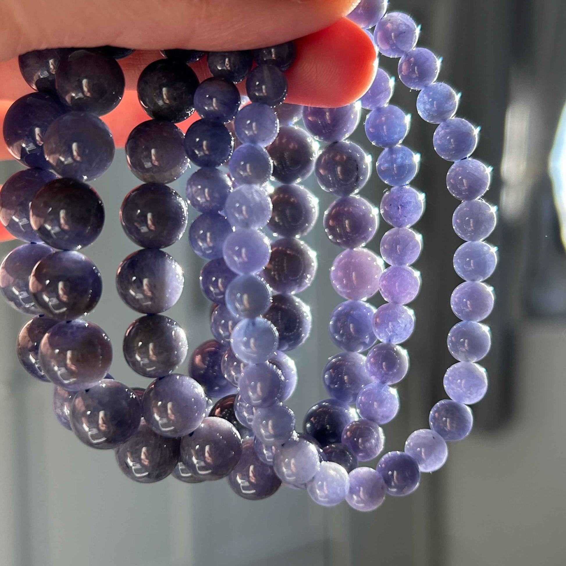 Rare High Quality Natural Tanzanite Large Bracelet in 6 to 10.5MM