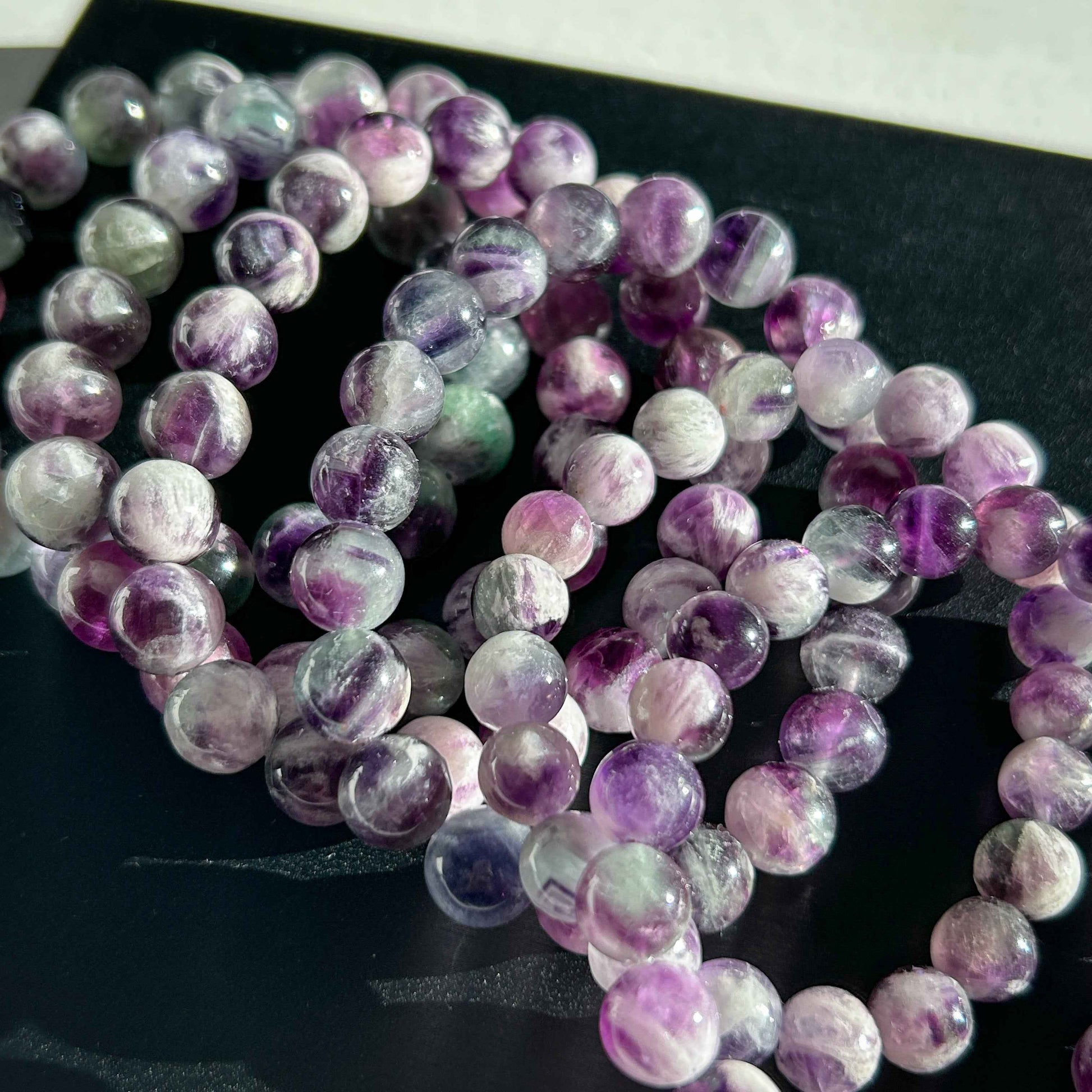 Rare Feather Fluorite Bracelet in 9 to 11MM