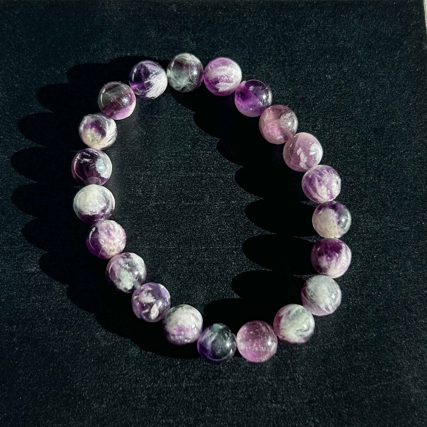 Rare Feather Fluorite Bracelet in 9 to 11MM