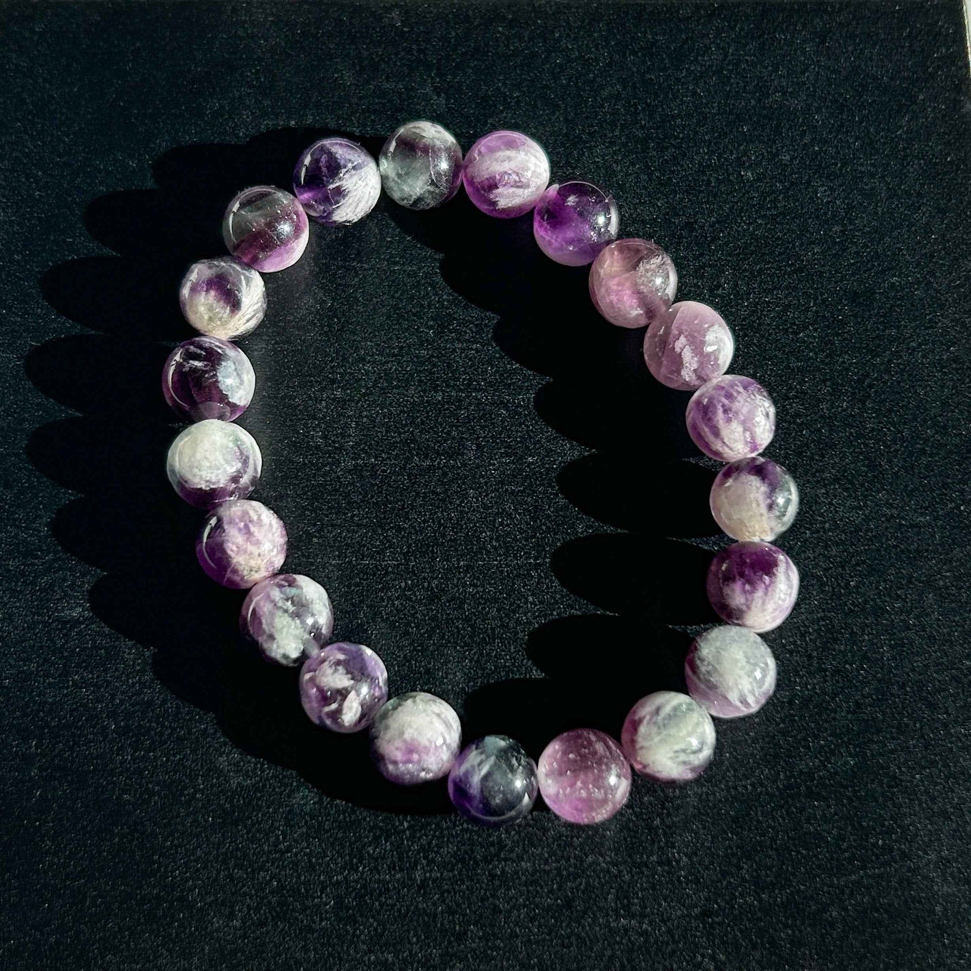 Rare Feather Fluorite Bracelet in 9 to 11MM