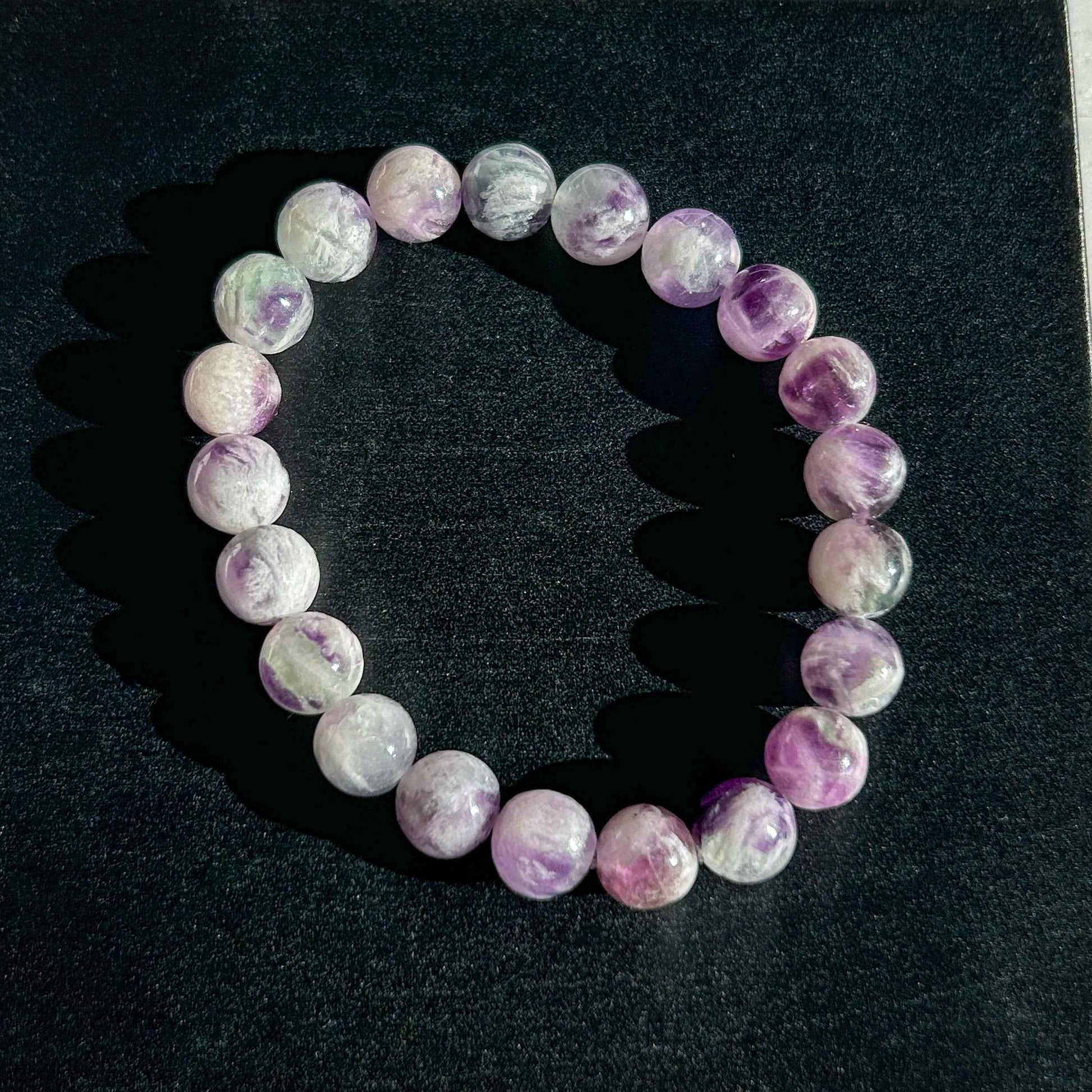 Rare Feather Fluorite Bracelet in 9 to 11MM