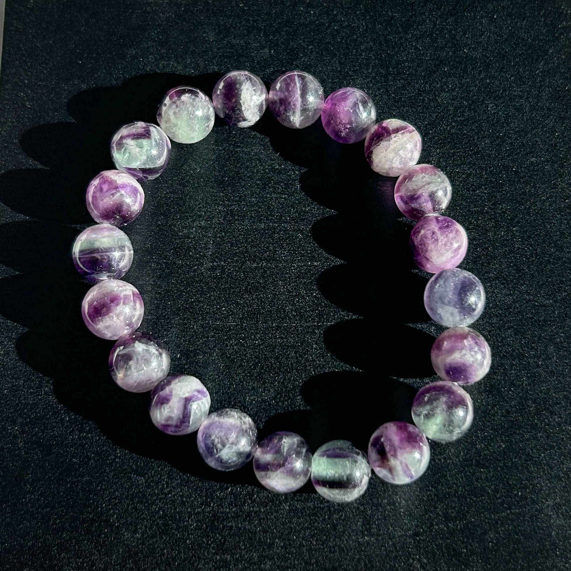 Rare Feather Fluorite Bracelet in 9 to 11MM