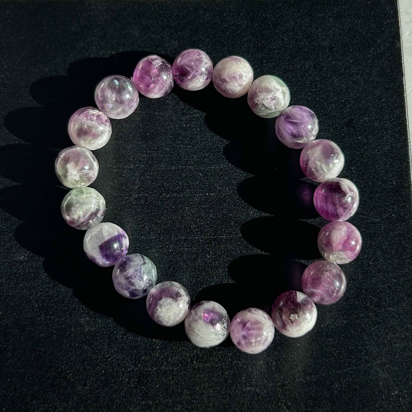 Rare Feather Fluorite Bracelet in 9 to 11MM