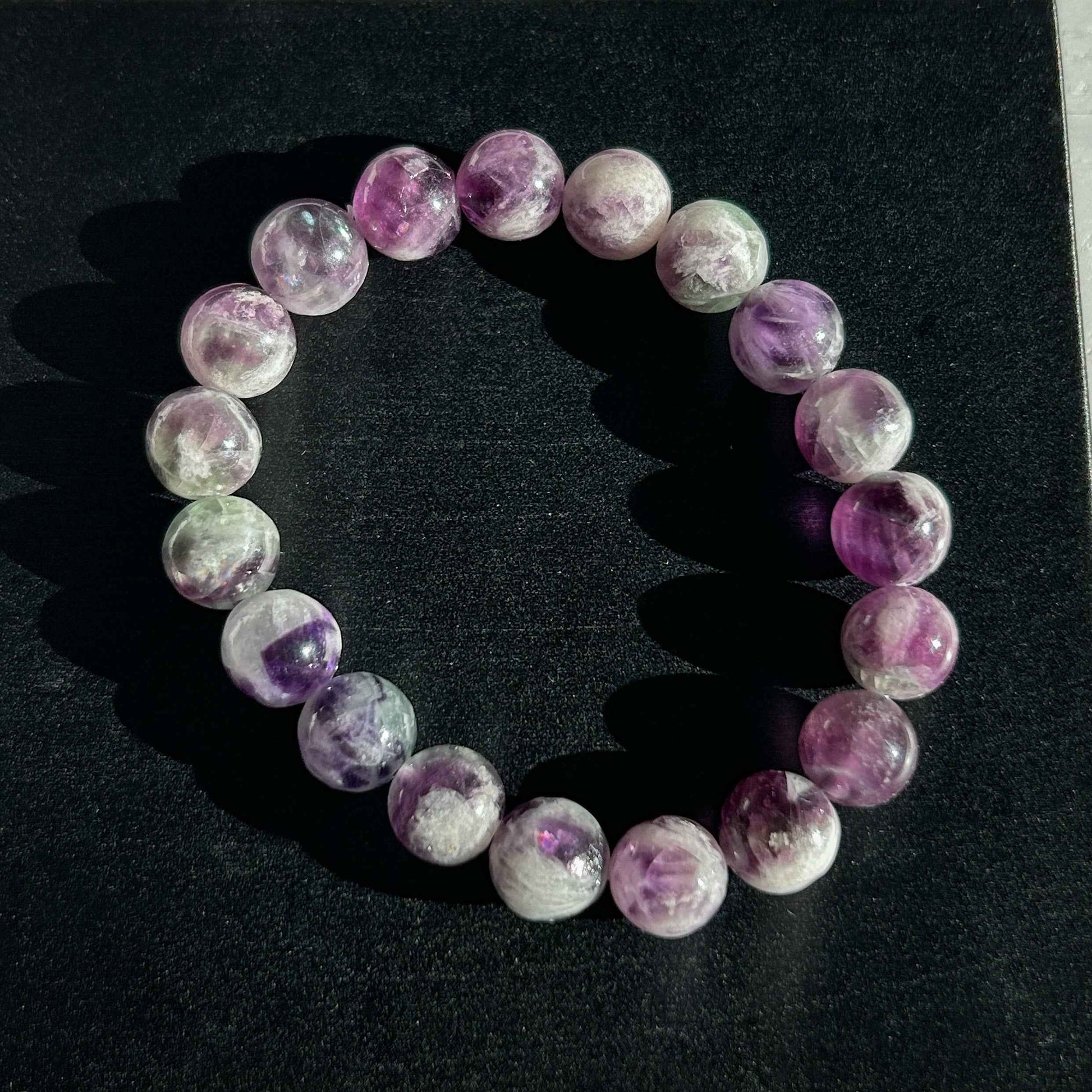 Rare Feather Fluorite Bracelet in 9 to 11MM