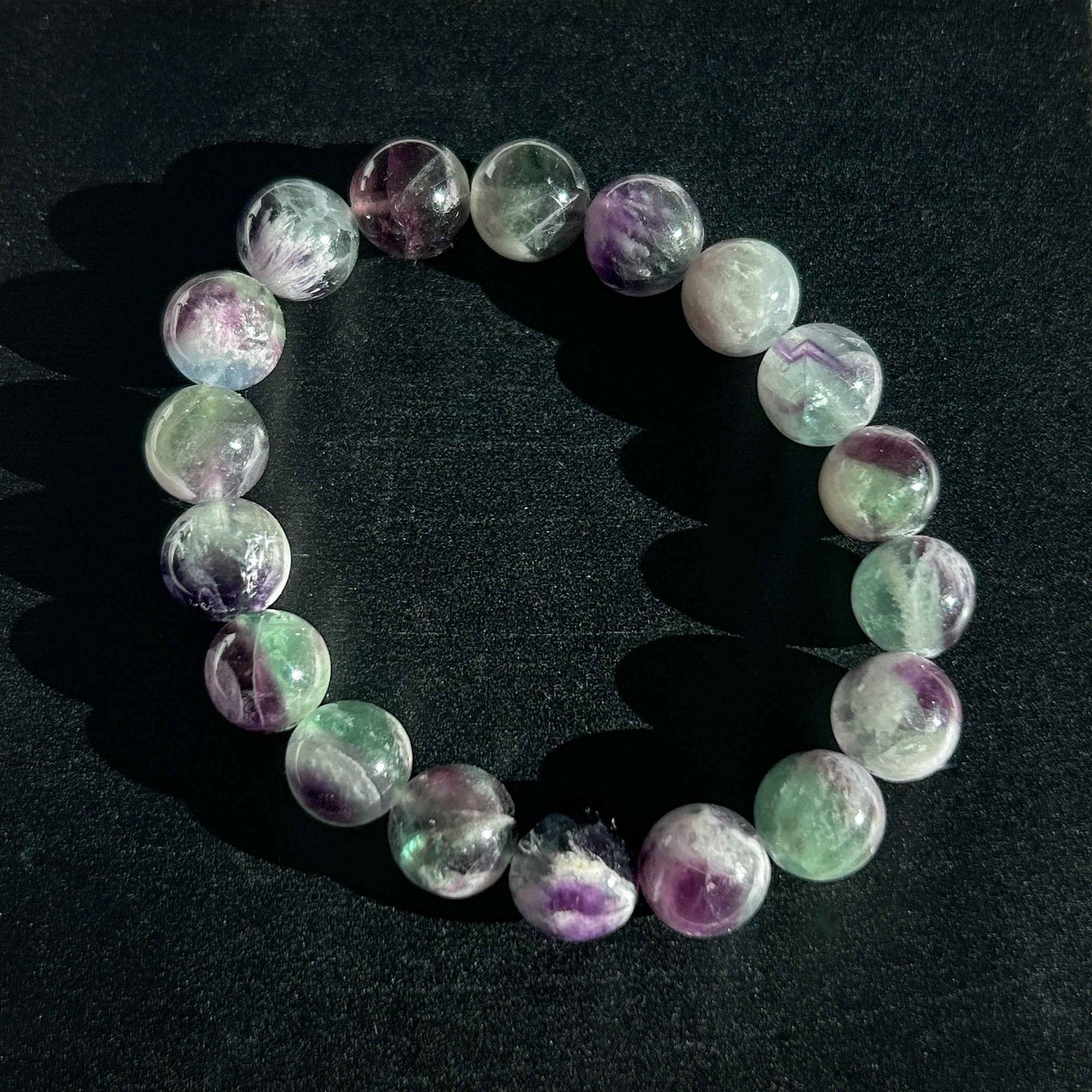 Rare Feather Fluorite Bracelet in 9 to 11MM