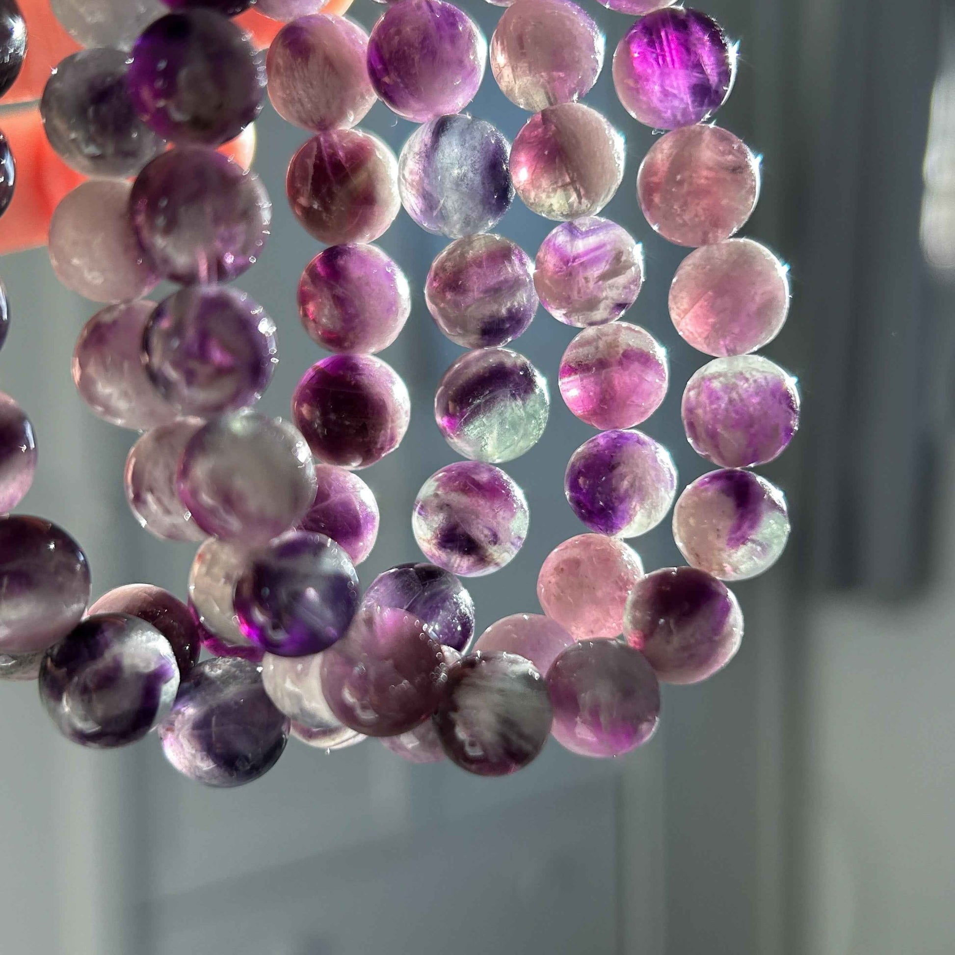 Rare Feather Fluorite Bracelet in 9 to 11MM