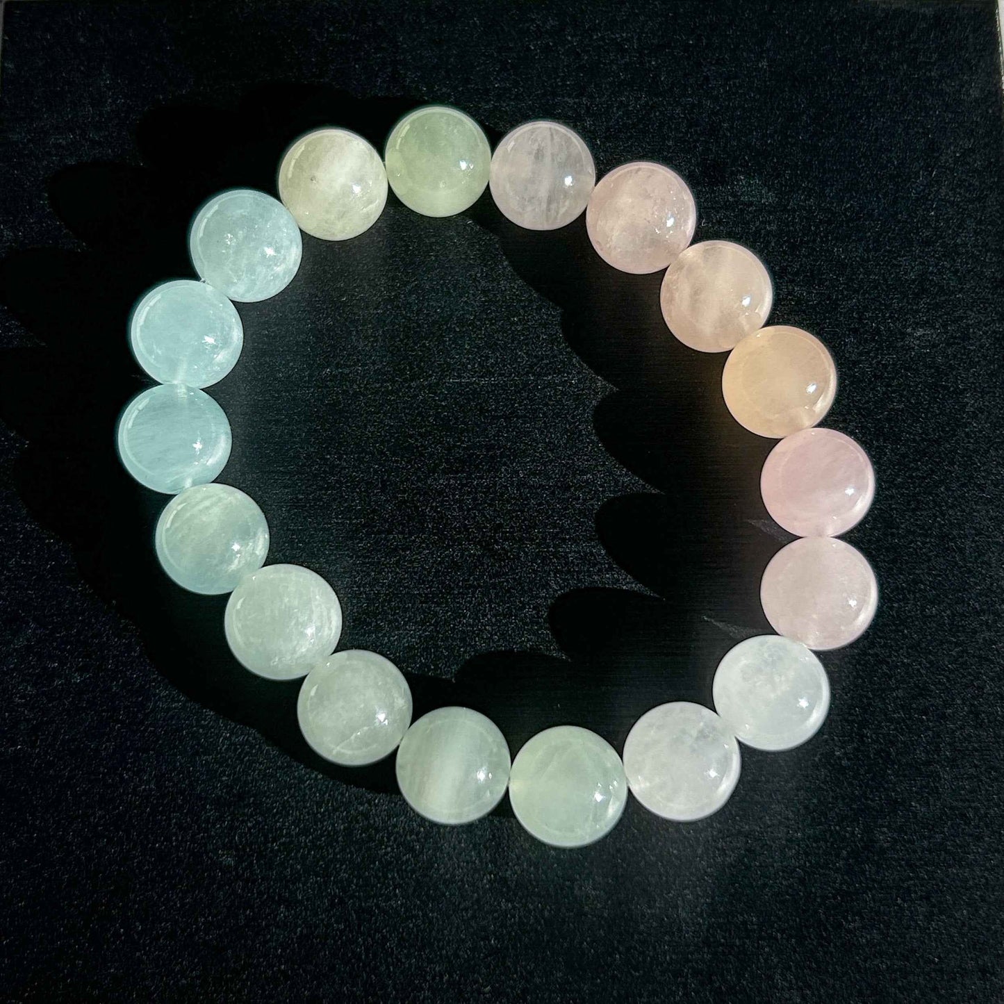 Rainbow Morganite Beaded Bracelet in 10 to 11MM