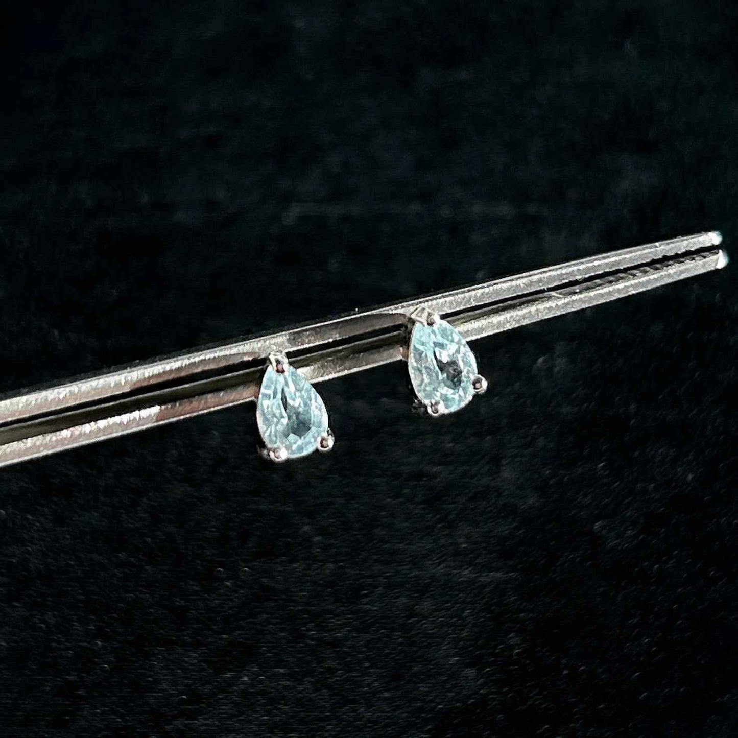 Blue Topaz 925 Sterling Silver Stud Earrings