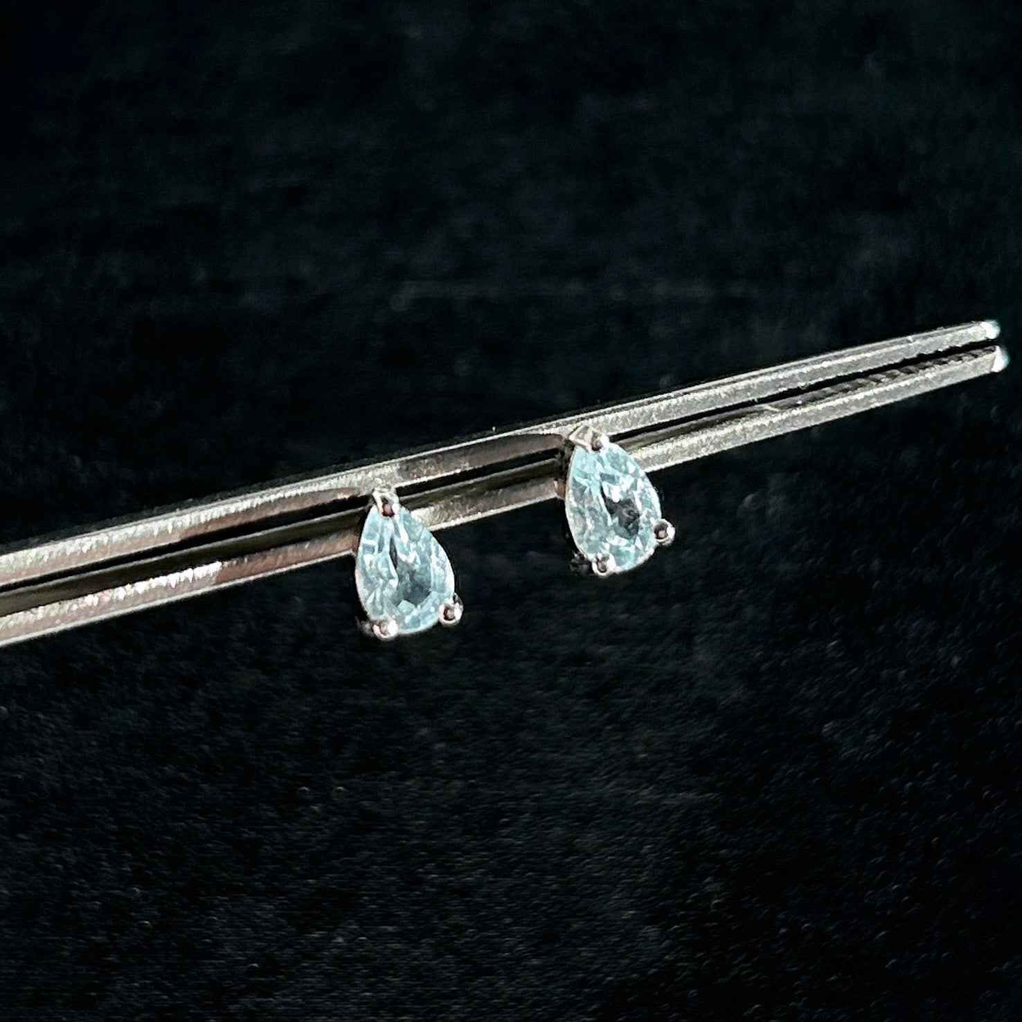 Blue Topaz 925 Sterling Silver Stud Earrings