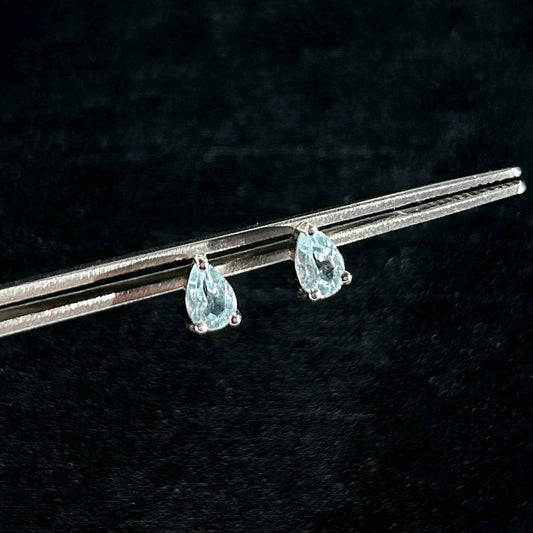 Blue Topaz 925 Sterling Silver Stud Earrings