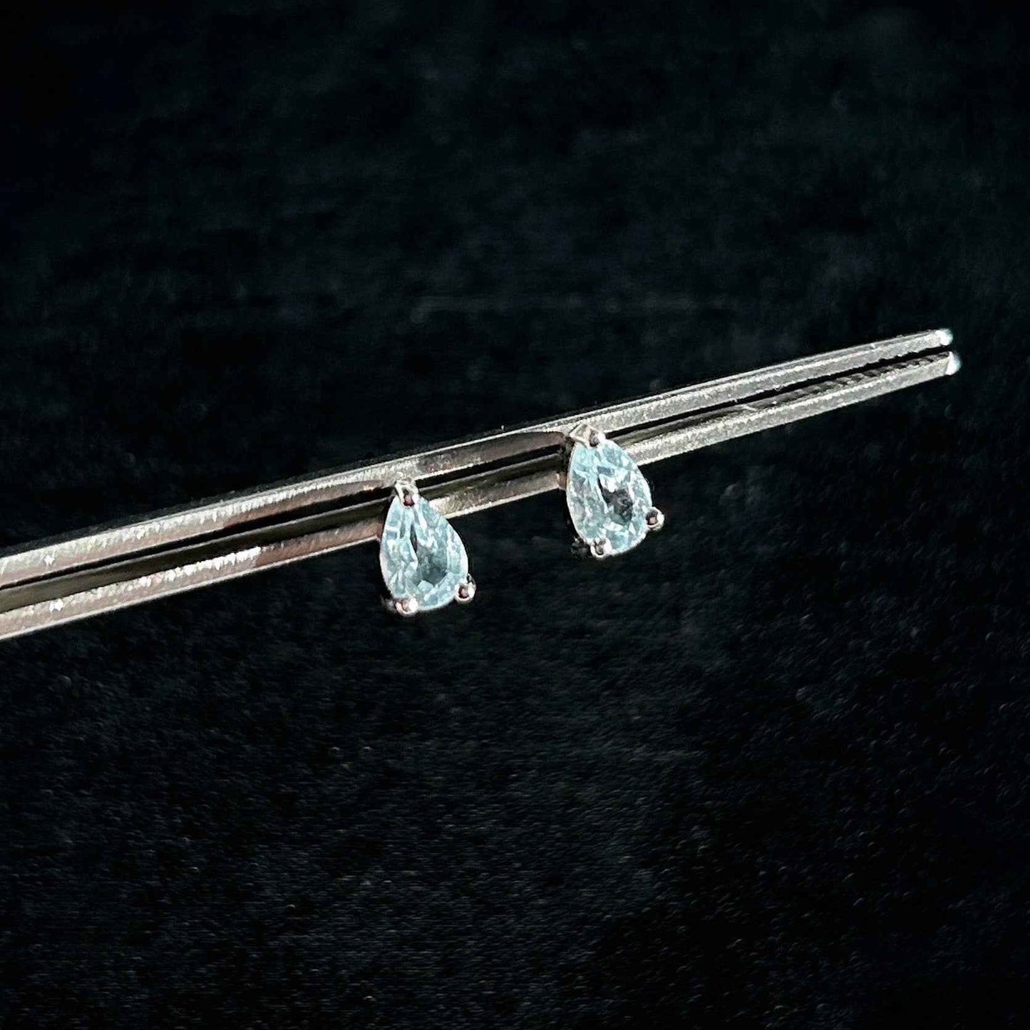 Blue Topaz 925 Sterling Silver Stud Earrings