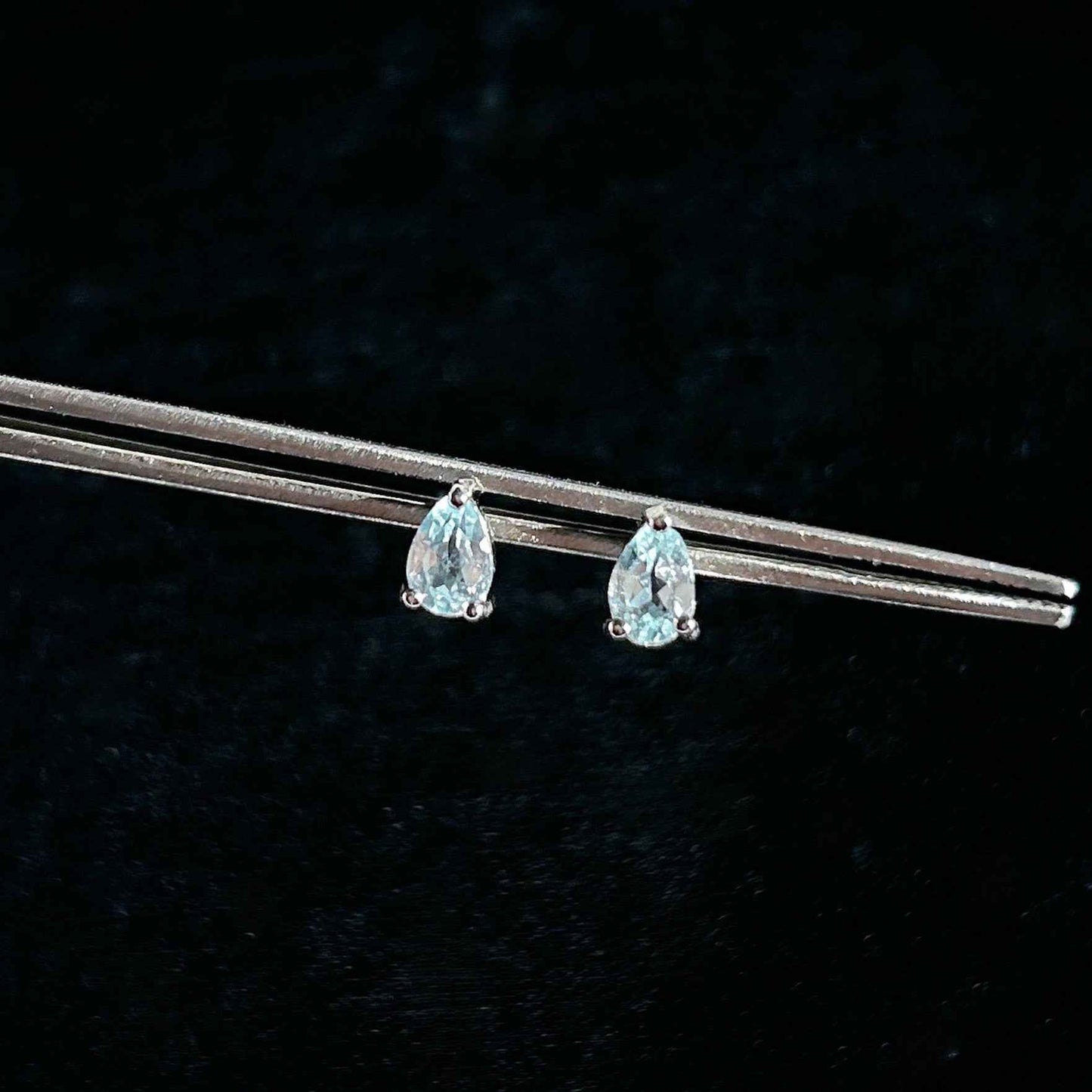 Blue Topaz 925 Sterling Silver Stud Earrings