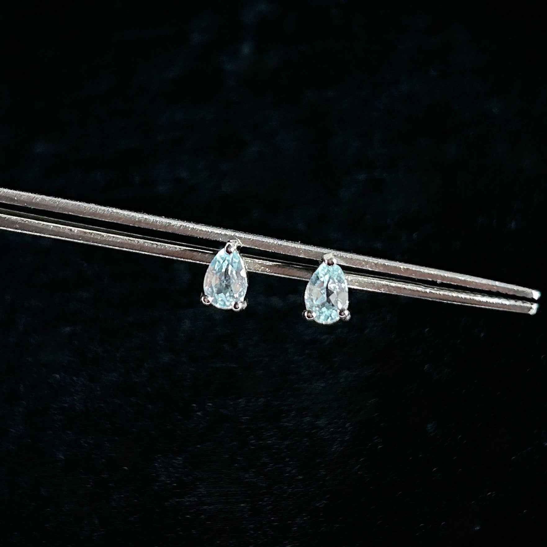 Blue Topaz 925 Sterling Silver Stud Earrings