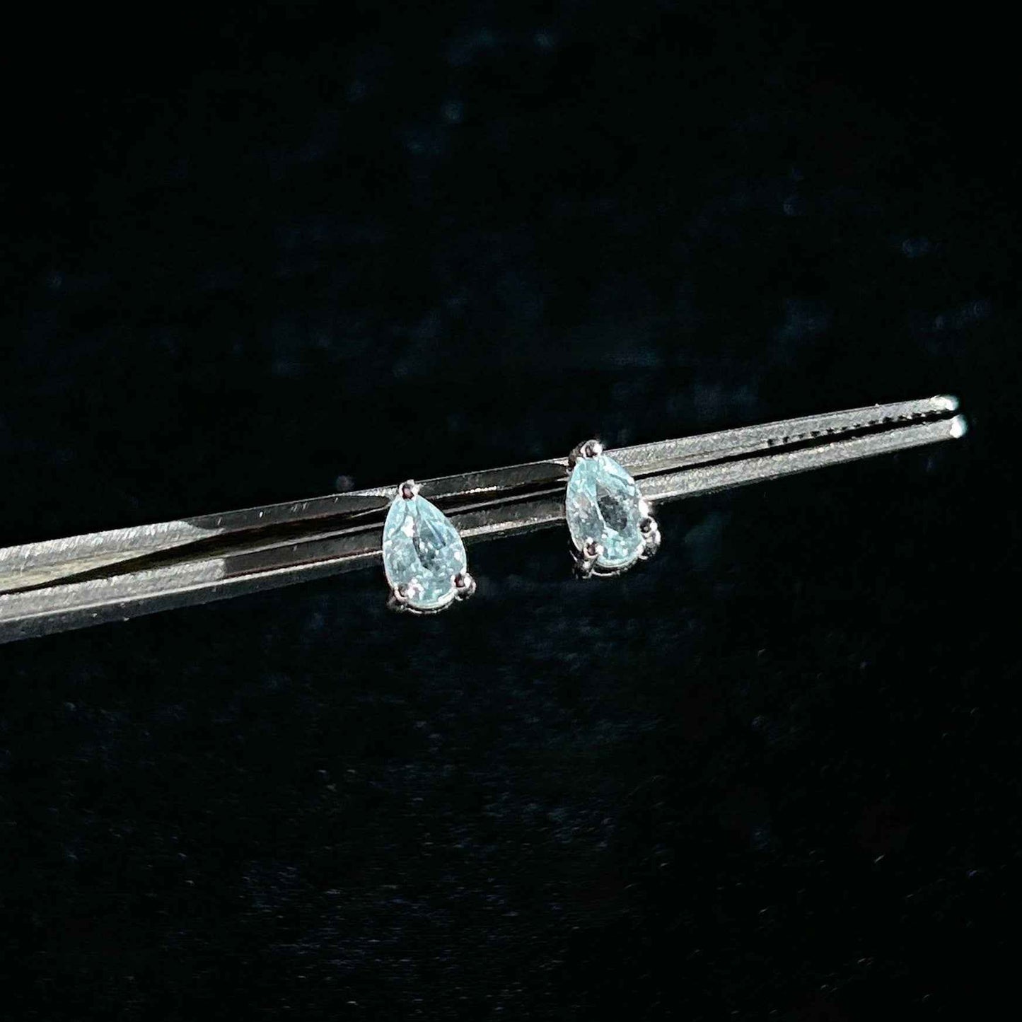 Blue Topaz 925 Sterling Silver Stud Earrings